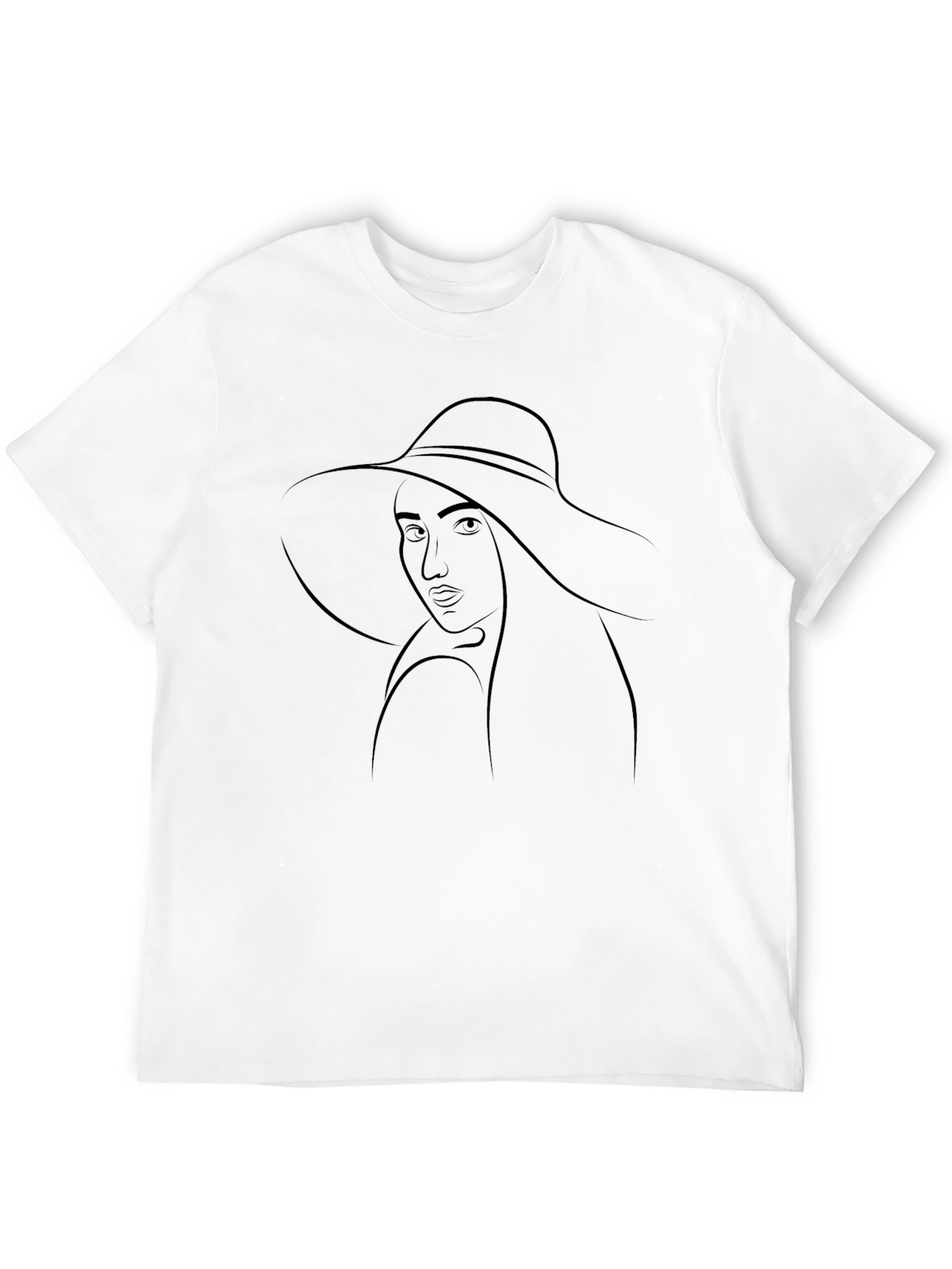 Elegant Womans Portrait Black T-Shirt