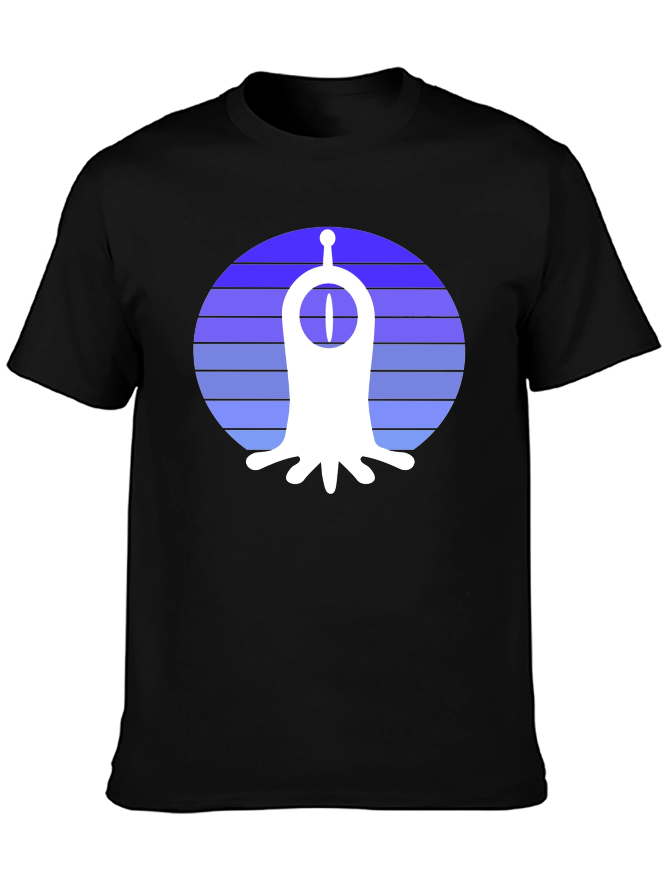 Retro Alien Graphic T-Shirt - Black