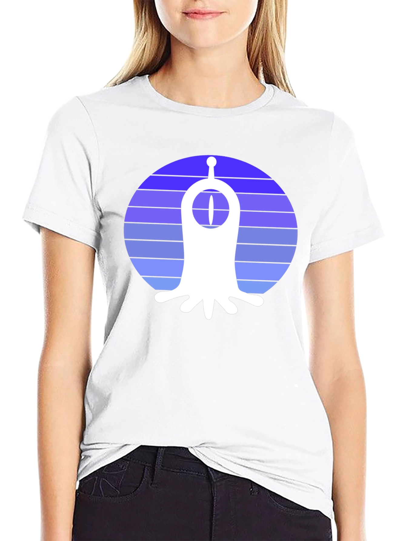Retro Alien Graphic T-Shirt - Black