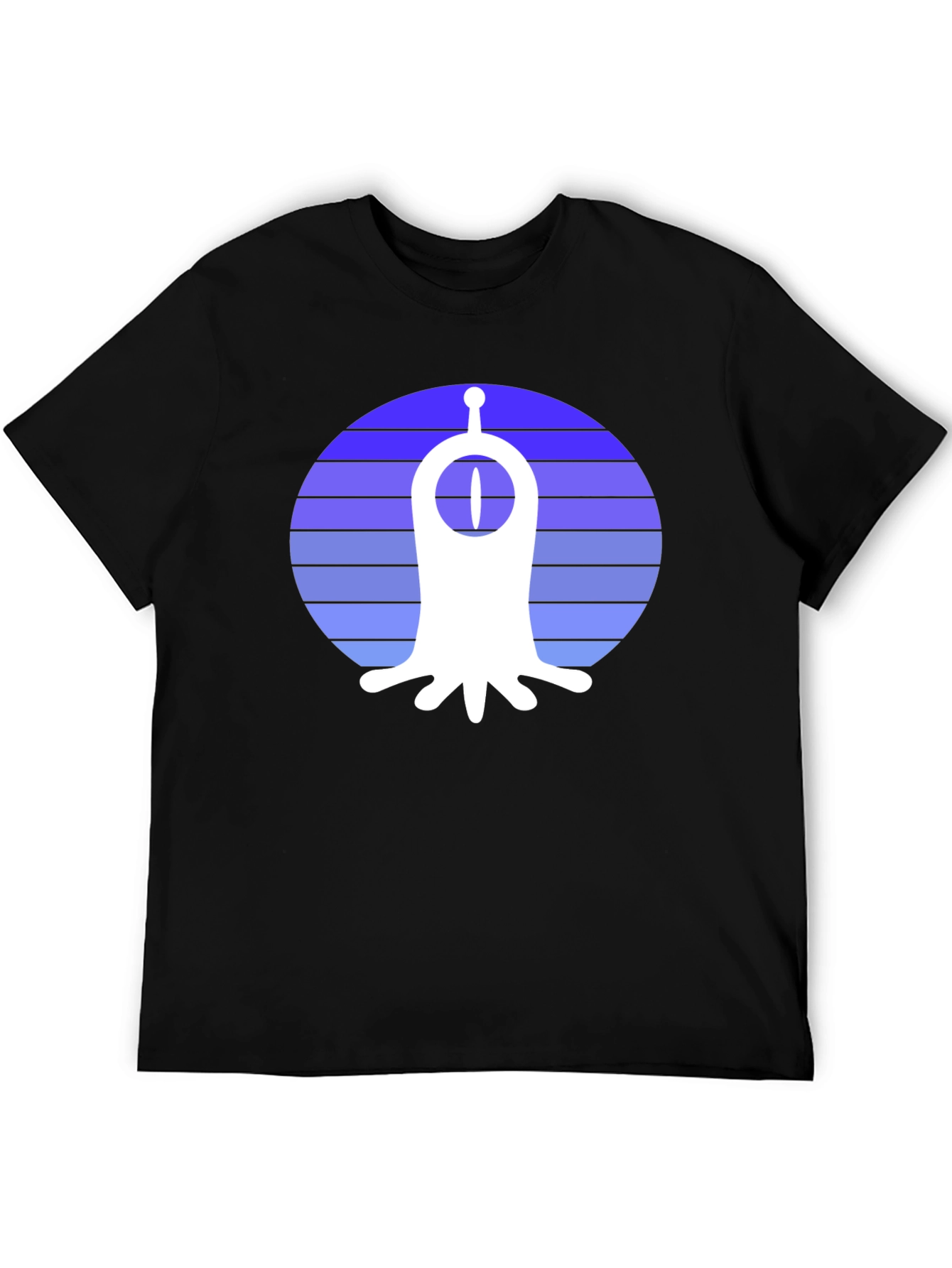 Retro Alien Graphic T-Shirt - Black