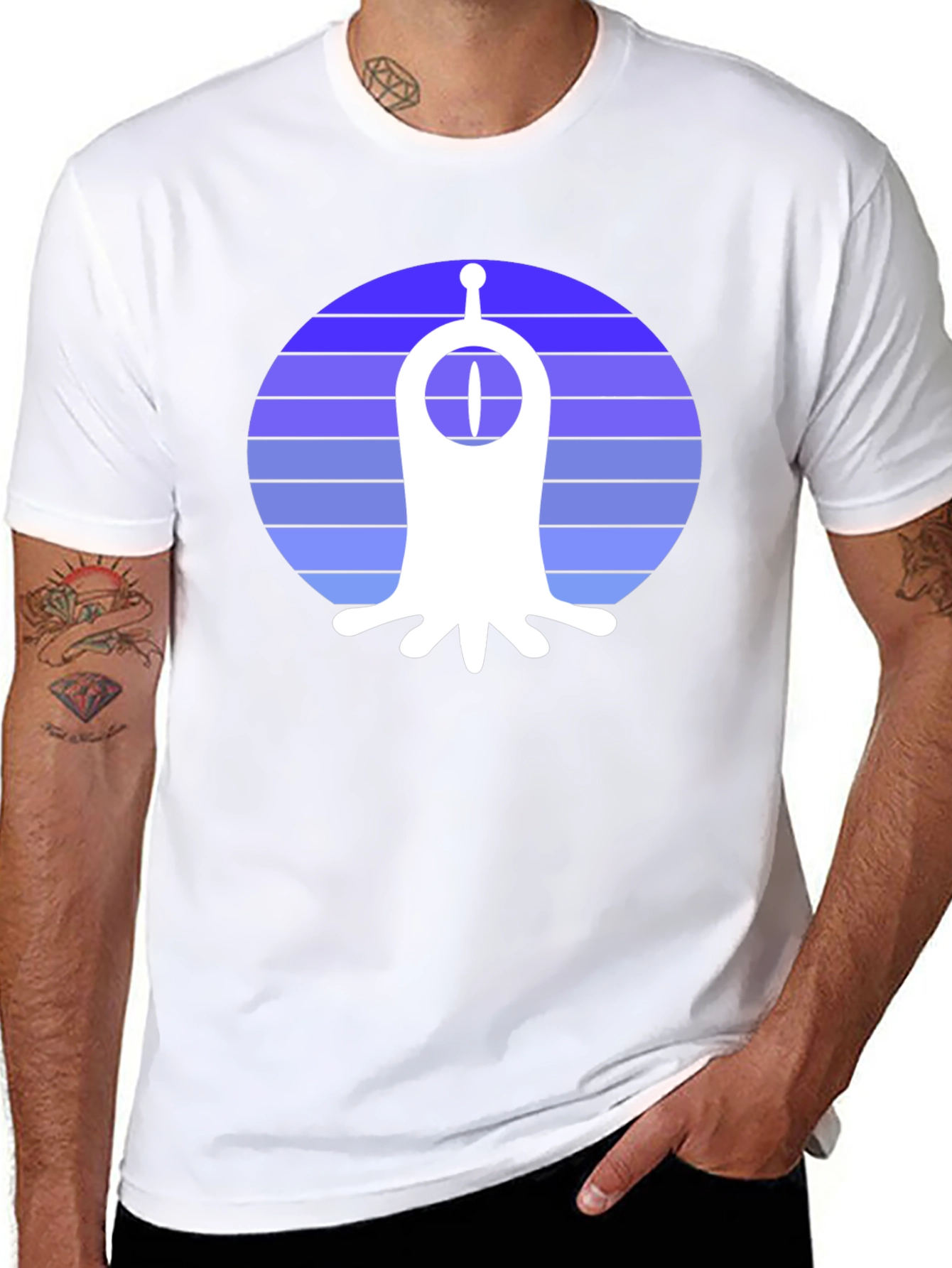 Retro Alien Graphic T-Shirt - Black