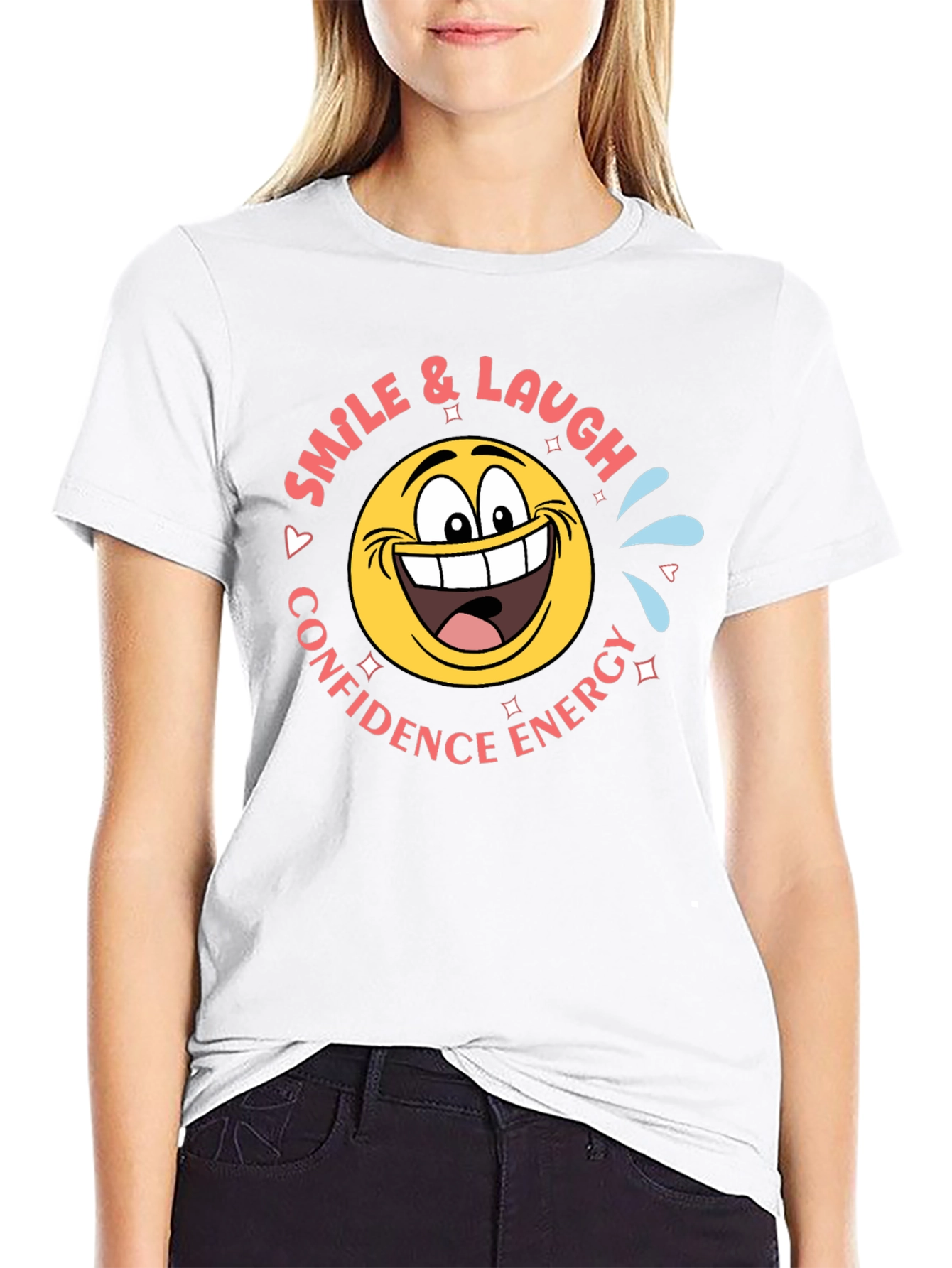 Smile & Laugh Emoji T-Shirt - Black