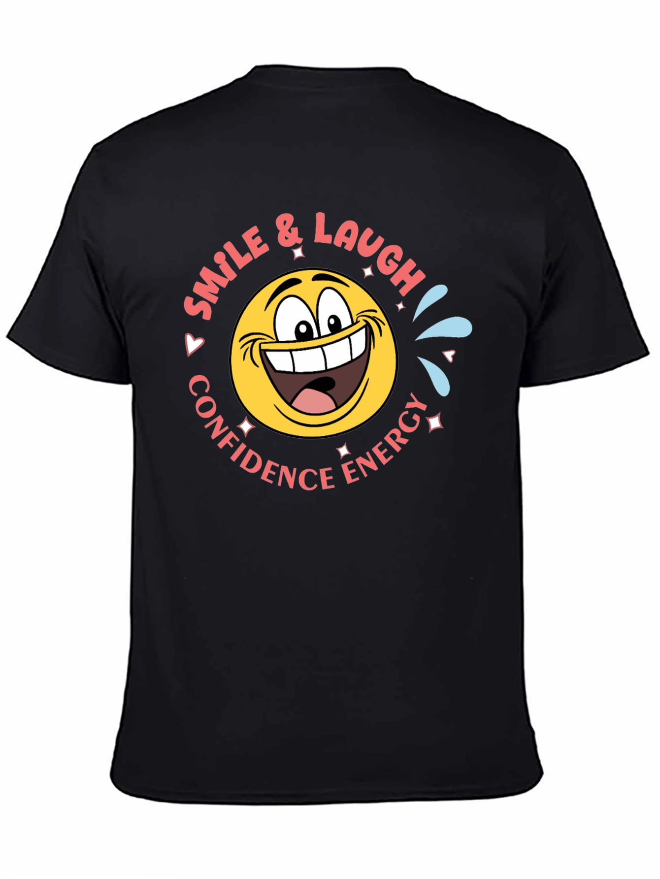 Smile & Laugh Emoji T-Shirt - Black