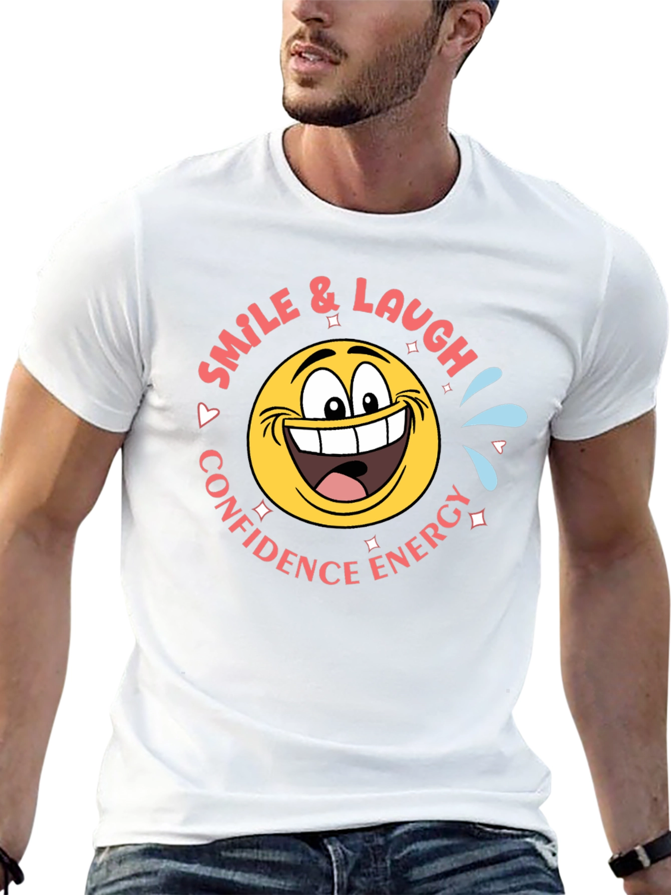 Smile & Laugh Emoji T-Shirt - Black