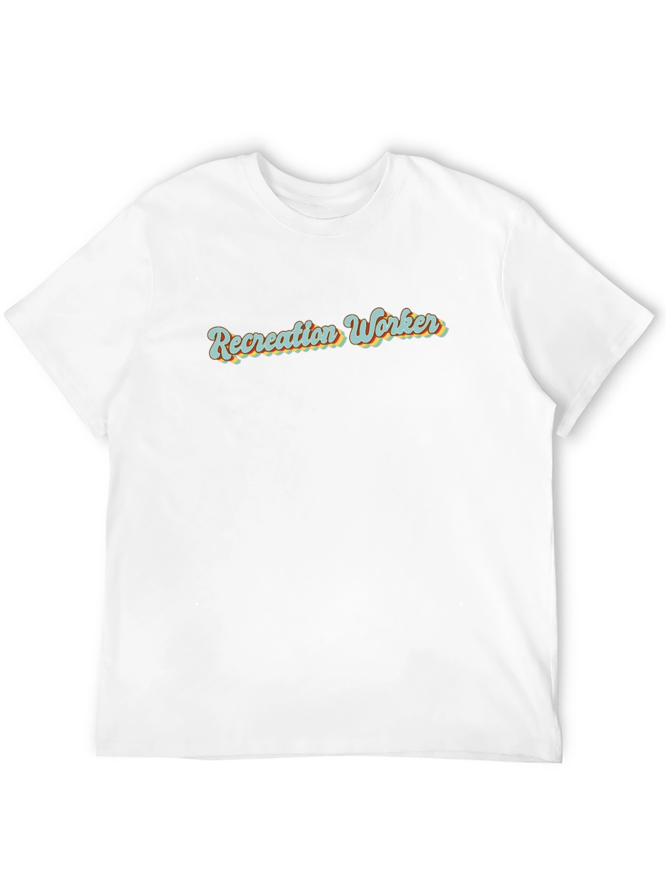 Recreation Worker Graphic Print Black T-Shirt
