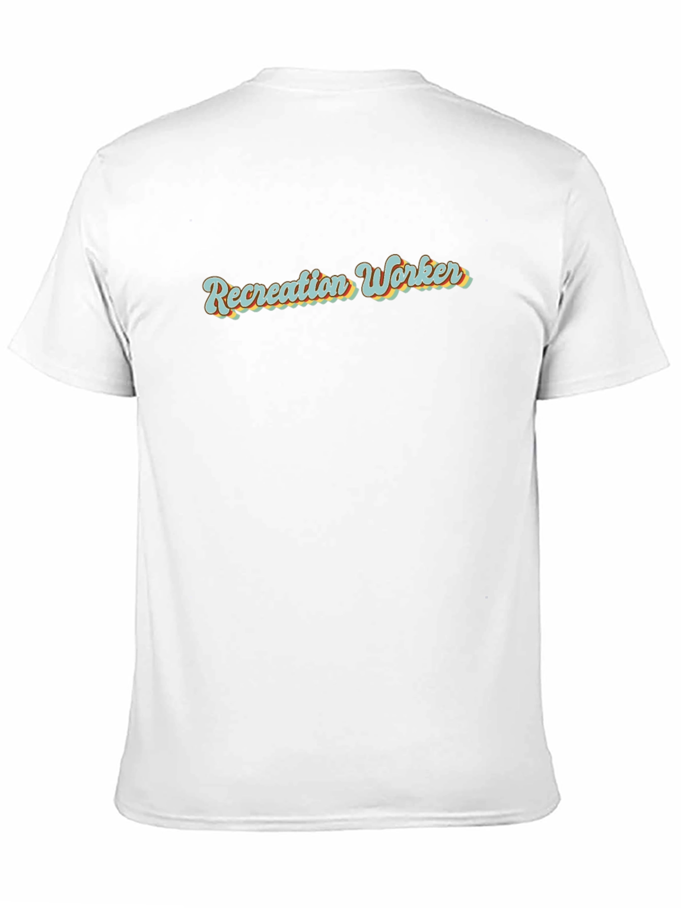 Recreation Worker Graphic Print Black T-Shirt
