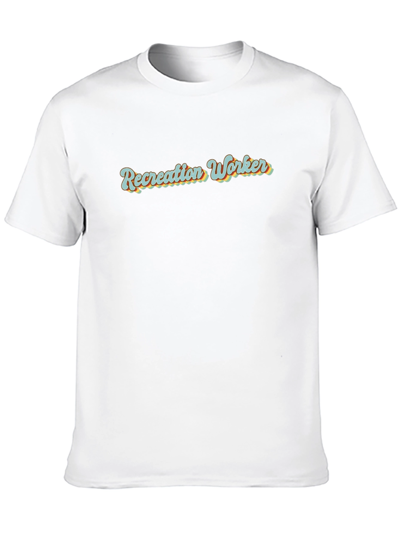 Recreation Worker Graphic Print Black T-Shirt