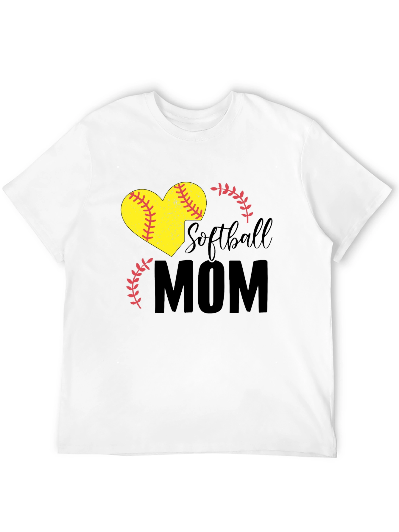Softball Mom Heart Graphic Tee
