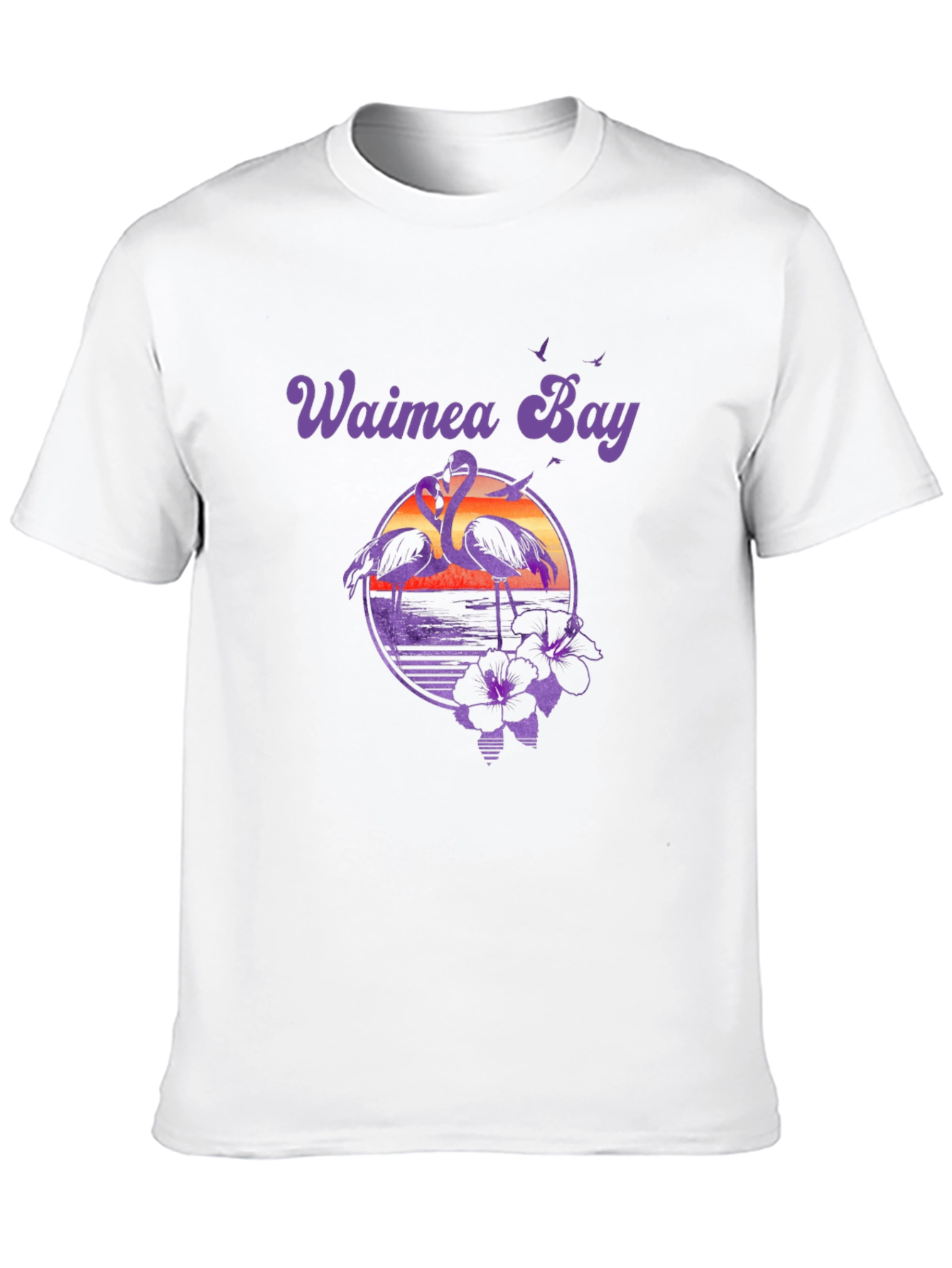 Waimea Bay Flamingo Sunset T-Shirt