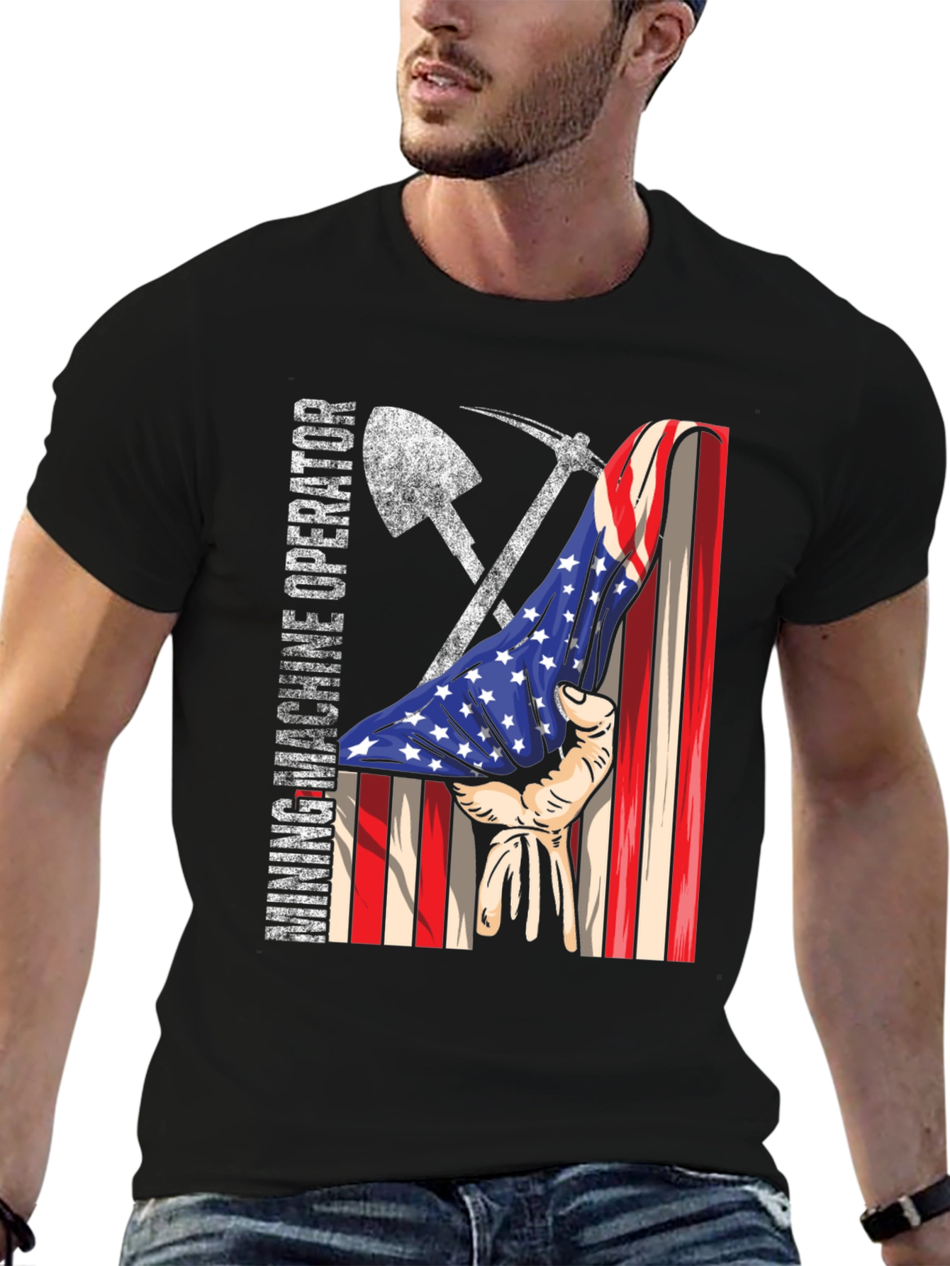 Mining Operator USA Flag Graphic Tee