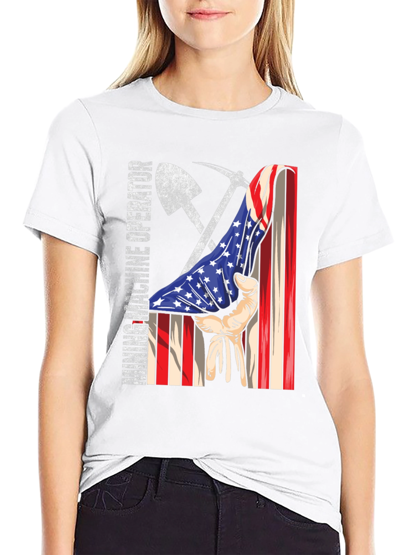 Mining Operator USA Flag Graphic Tee