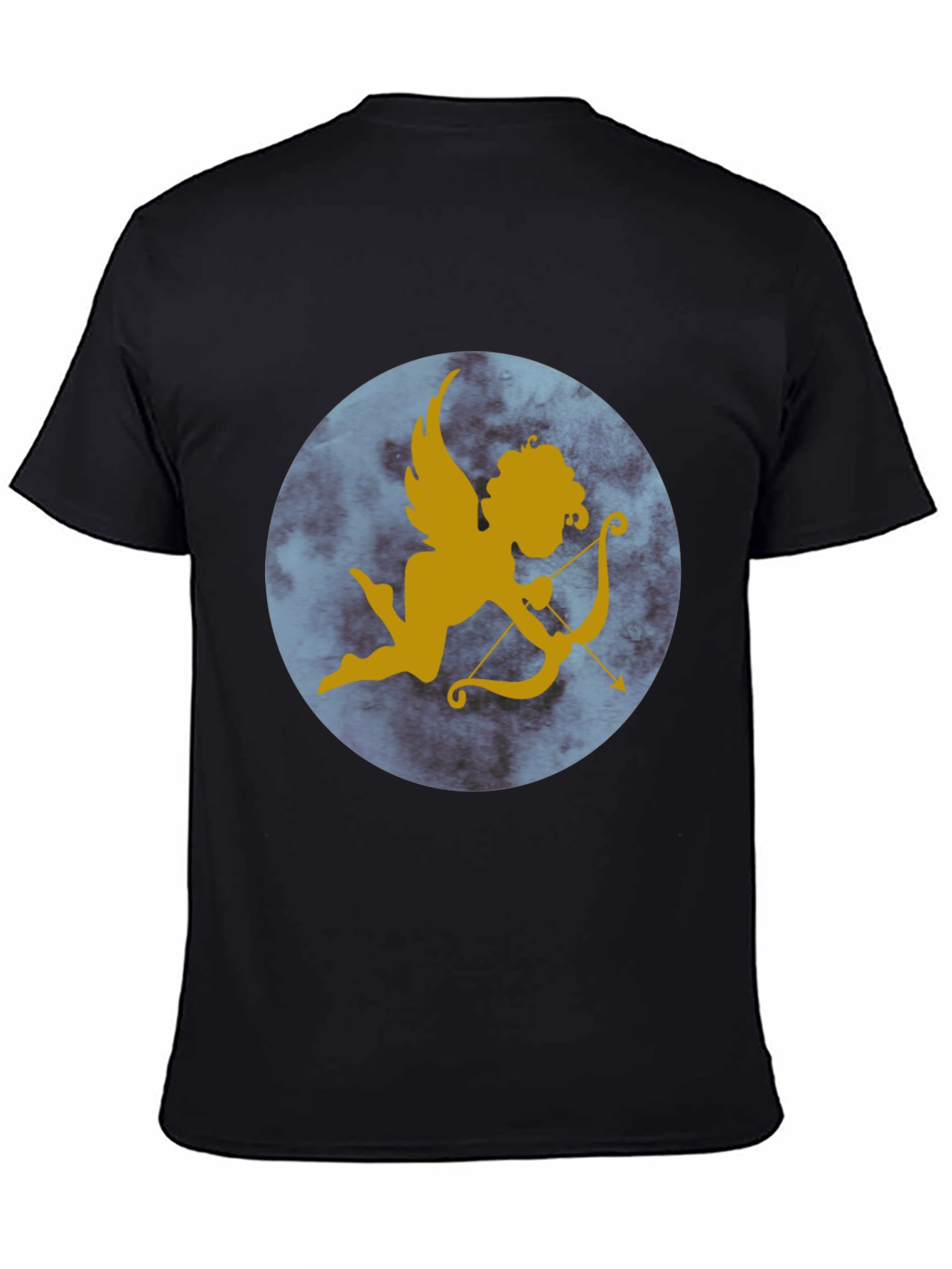 Cupid Graphic Print Tee - Black