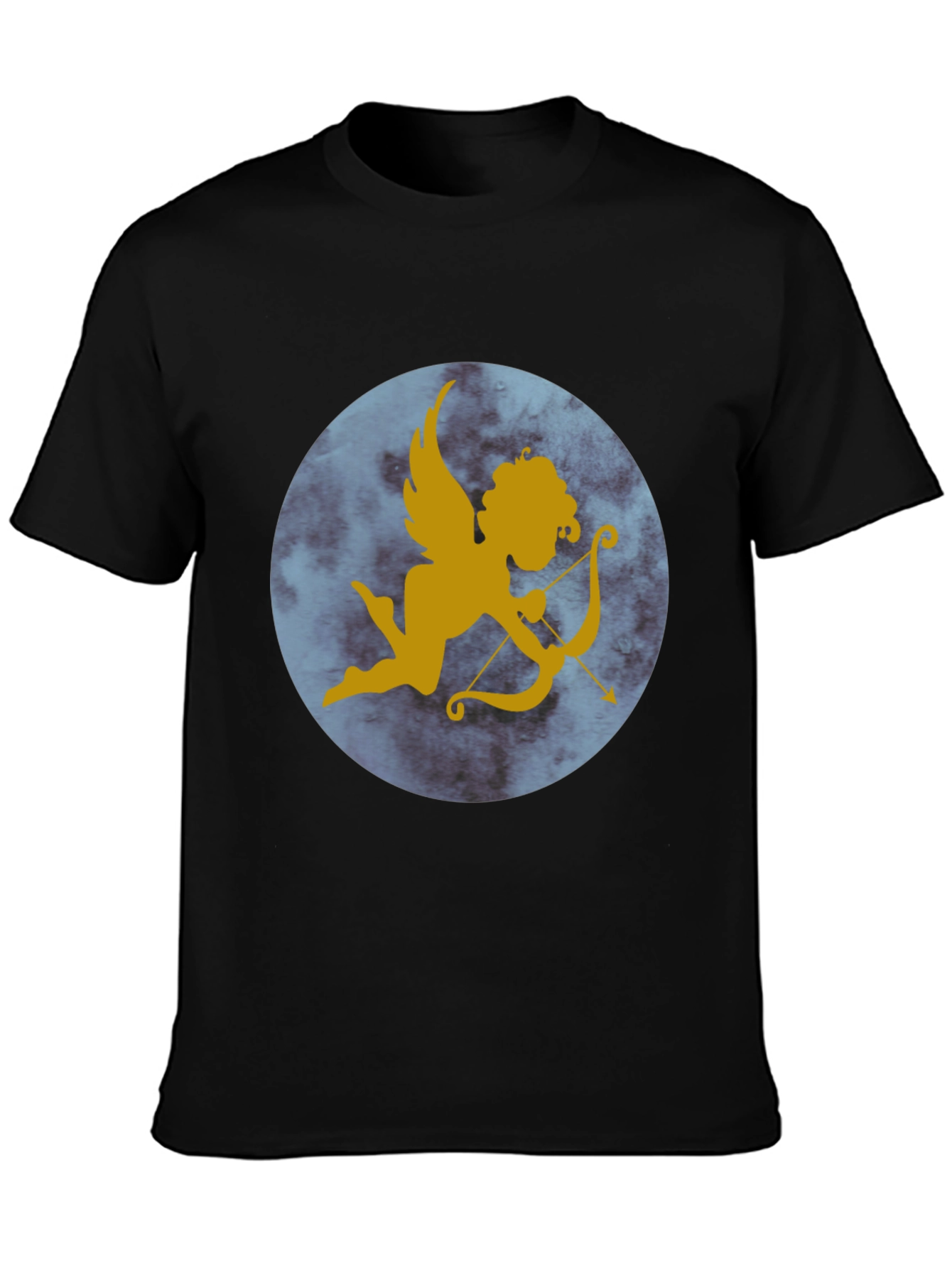 Cupid Graphic Print Tee - Black