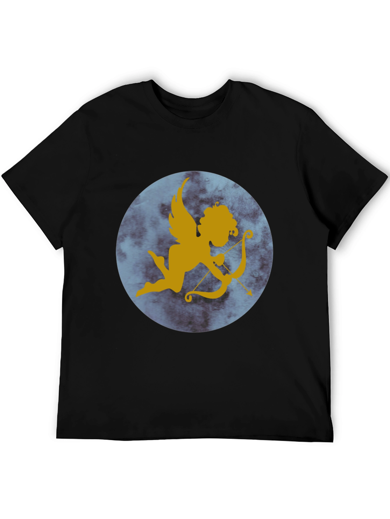 Cupid Graphic Print Tee - Black