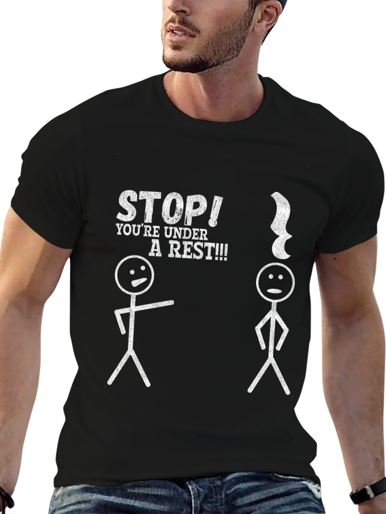 Stop! Youre Under A Rest Funny Music T-Shirt