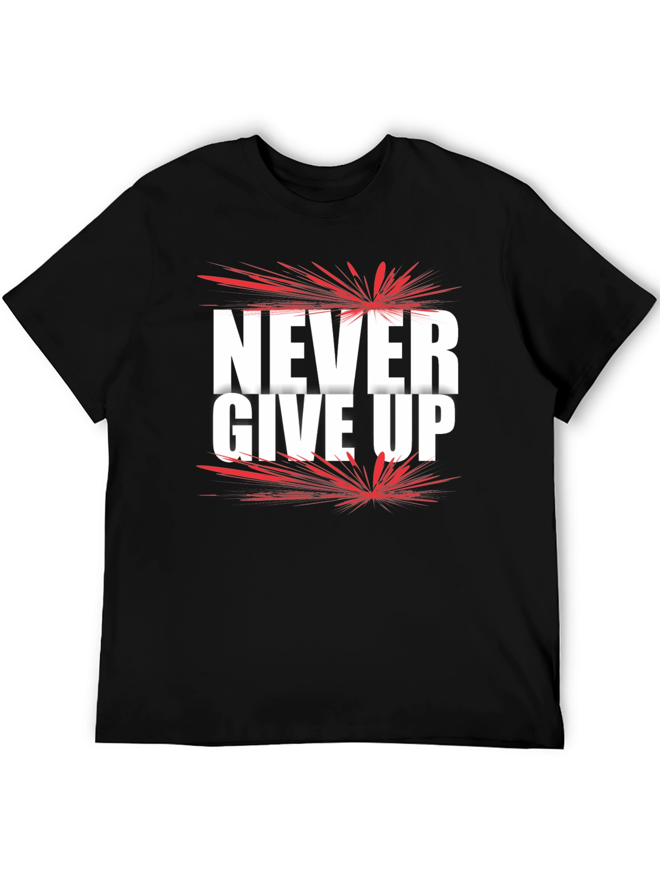 Never Give Up Graphic Tee - Motivational Shirt