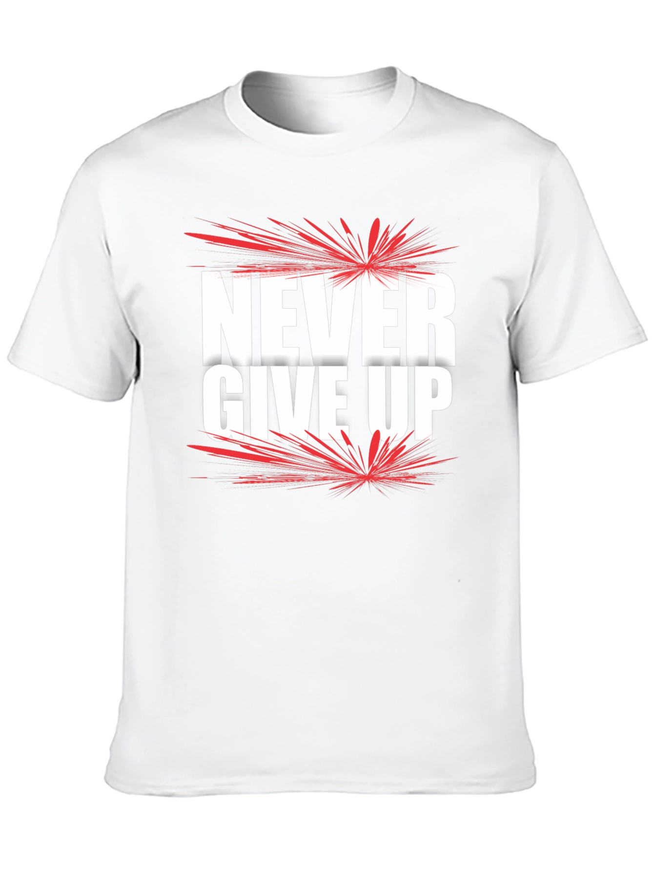 Never Give Up Graphic Tee - Motivational Shirt