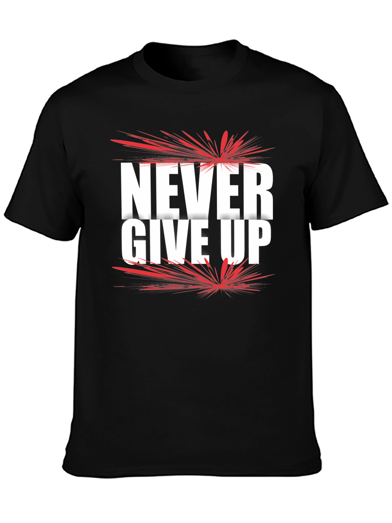 Never Give Up Graphic Tee - Motivational Shirt