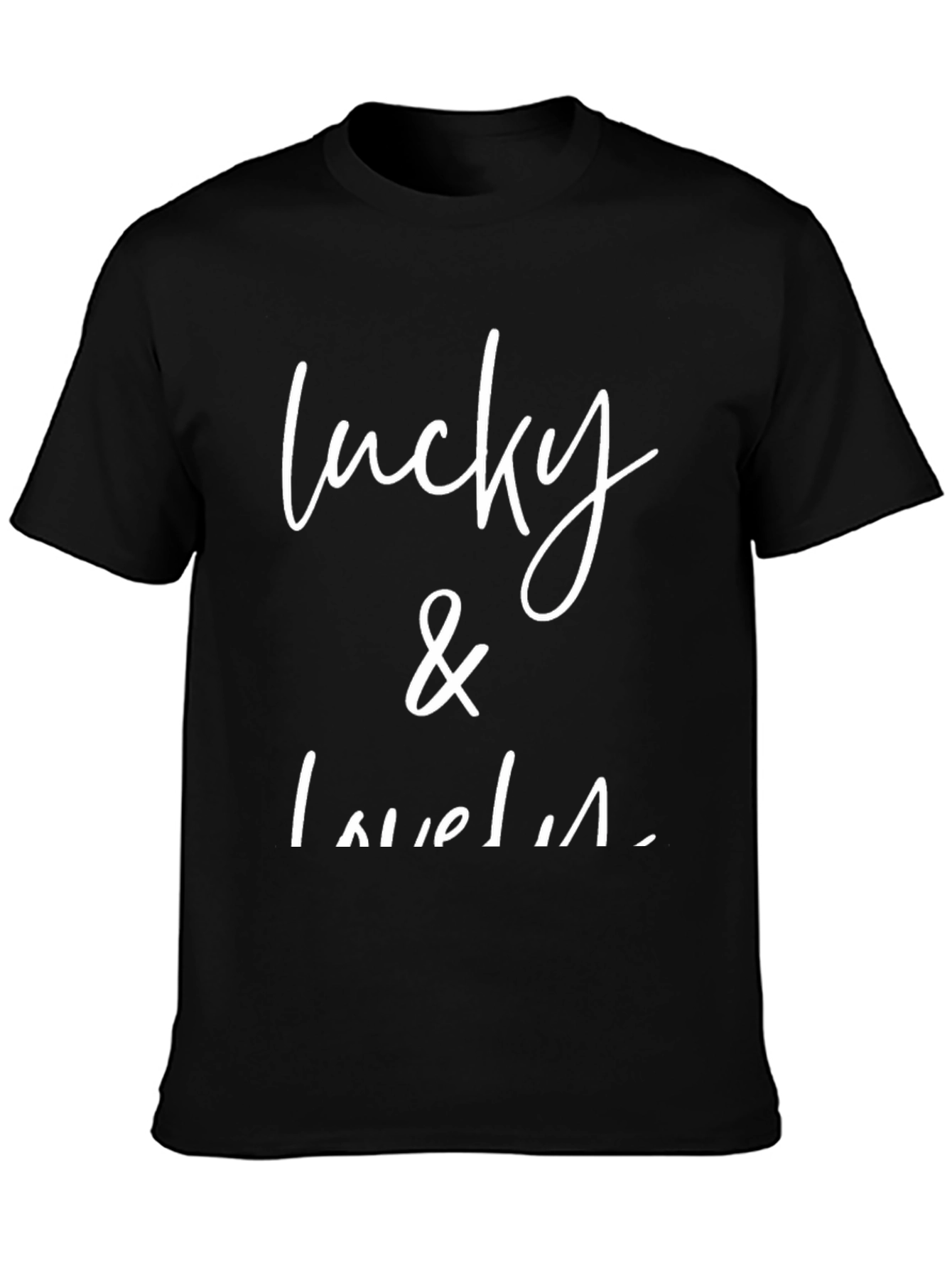 Lucky & Lovely Graphic Tee - Black T-Shirt