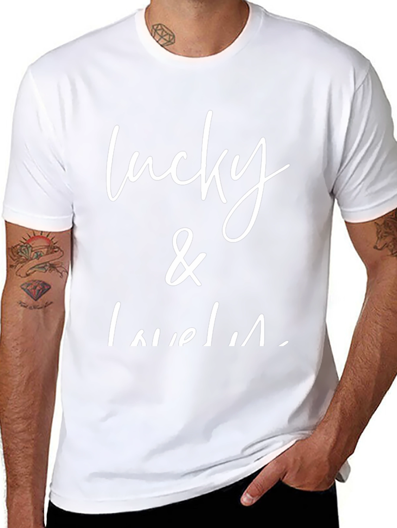 Lucky & Lovely Graphic Tee - Black T-Shirt
