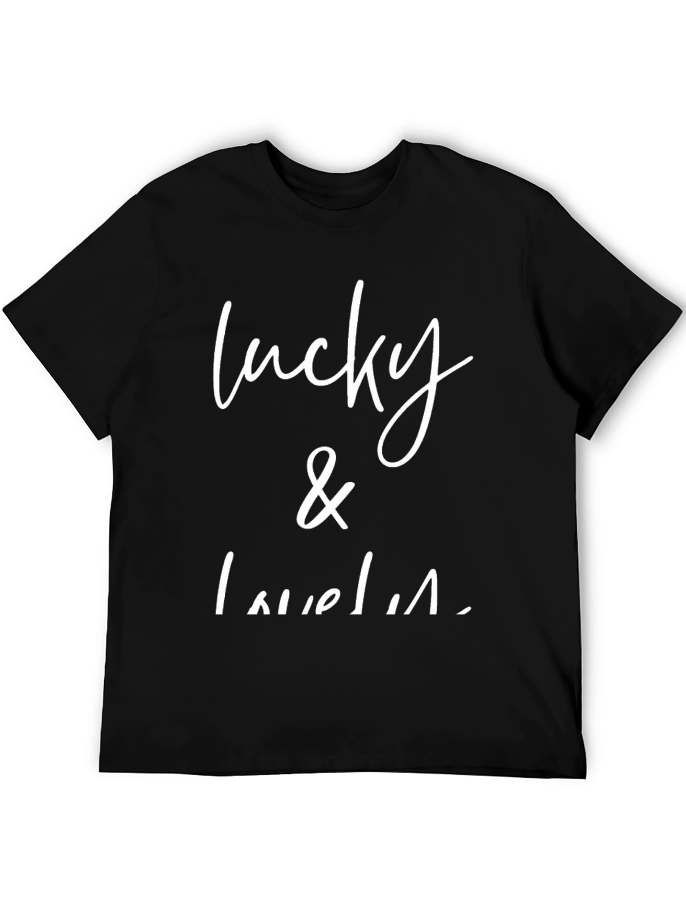Lucky & Lovely Graphic Tee - Black T-Shirt