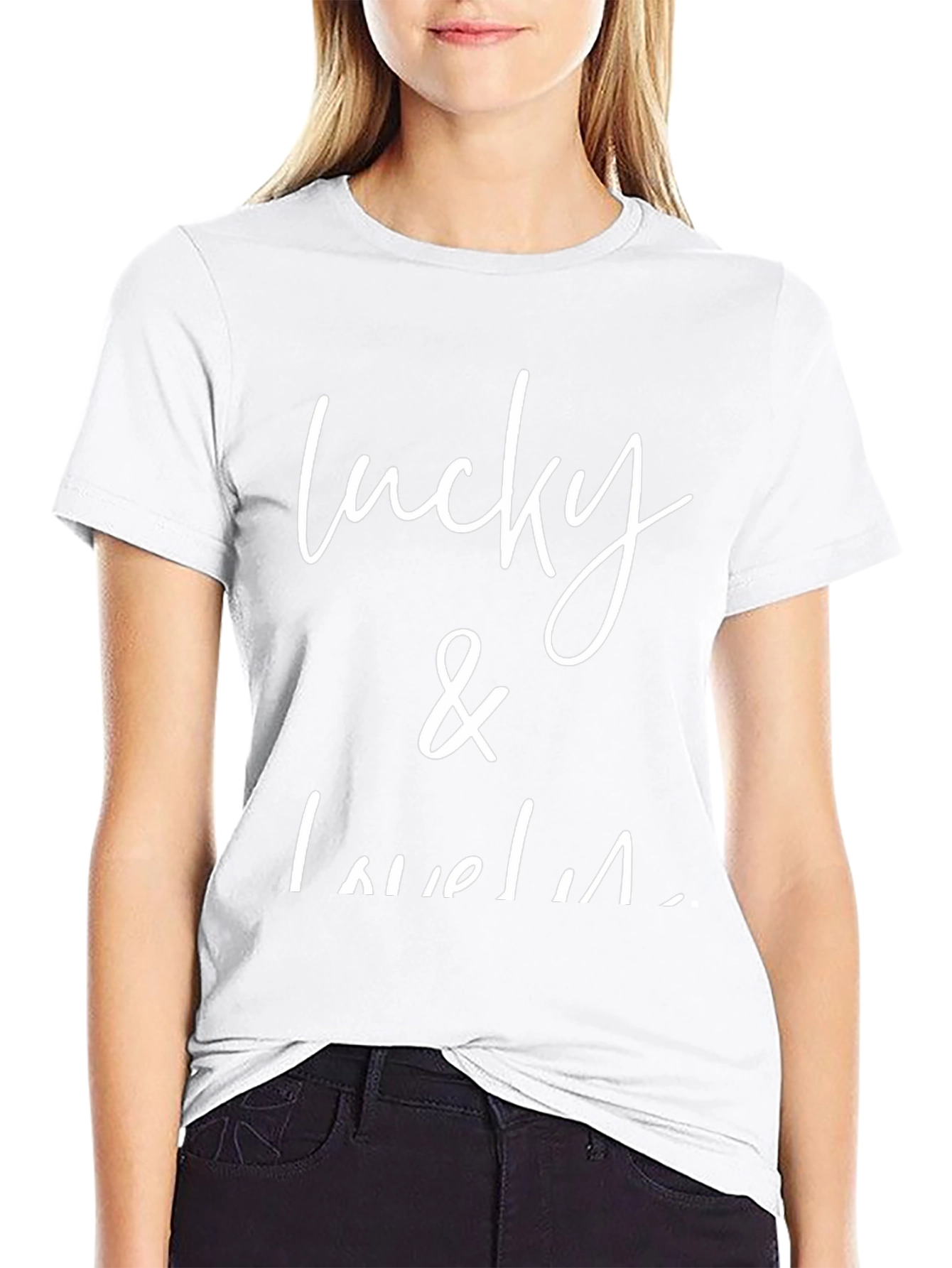 Lucky & Lovely Graphic Tee - Black T-Shirt