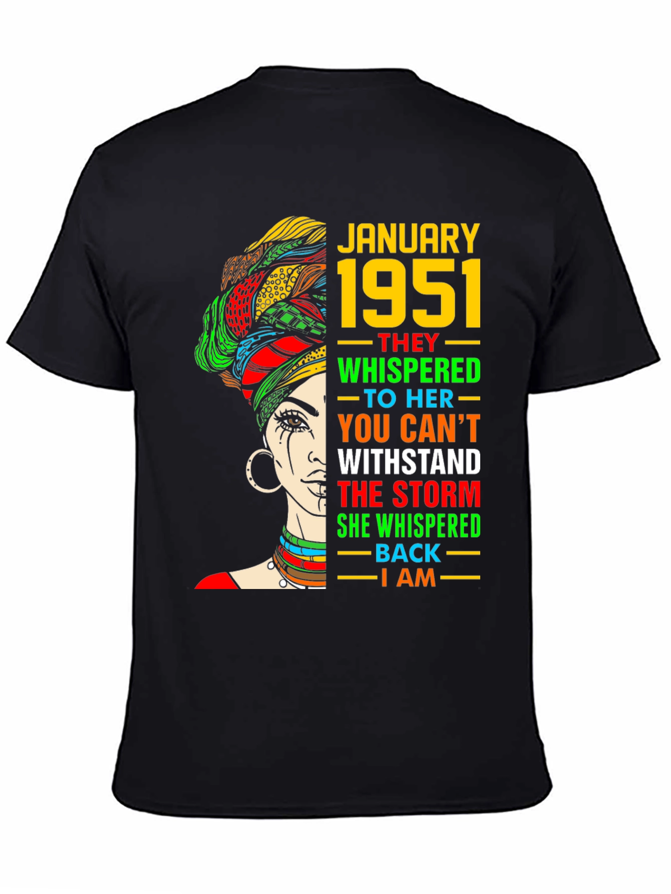 January 1951 Black Woman T-Shirt