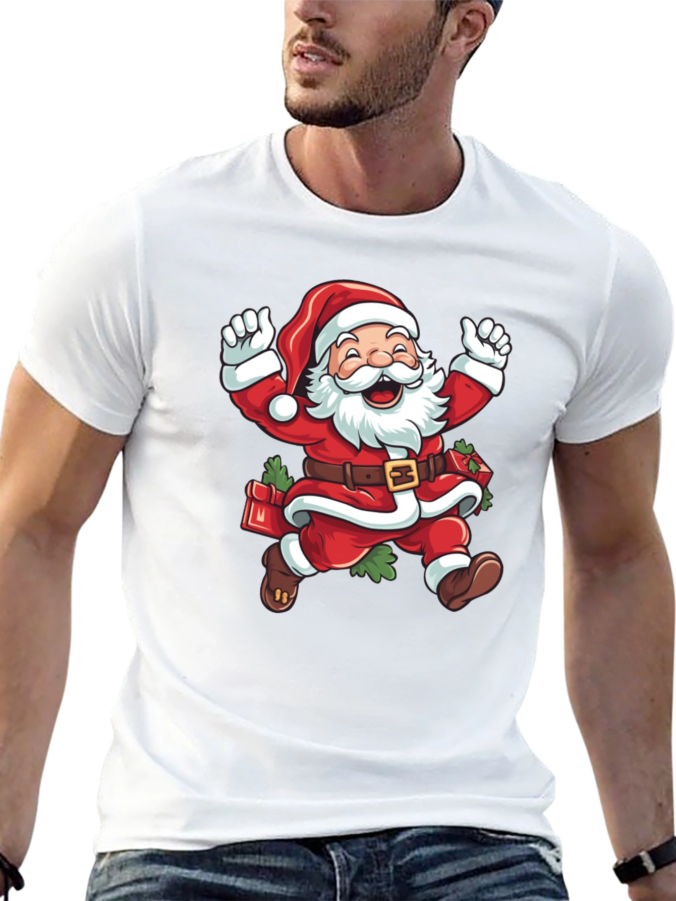 Santa Claus T-Shirt - Christmas Holiday Cheer