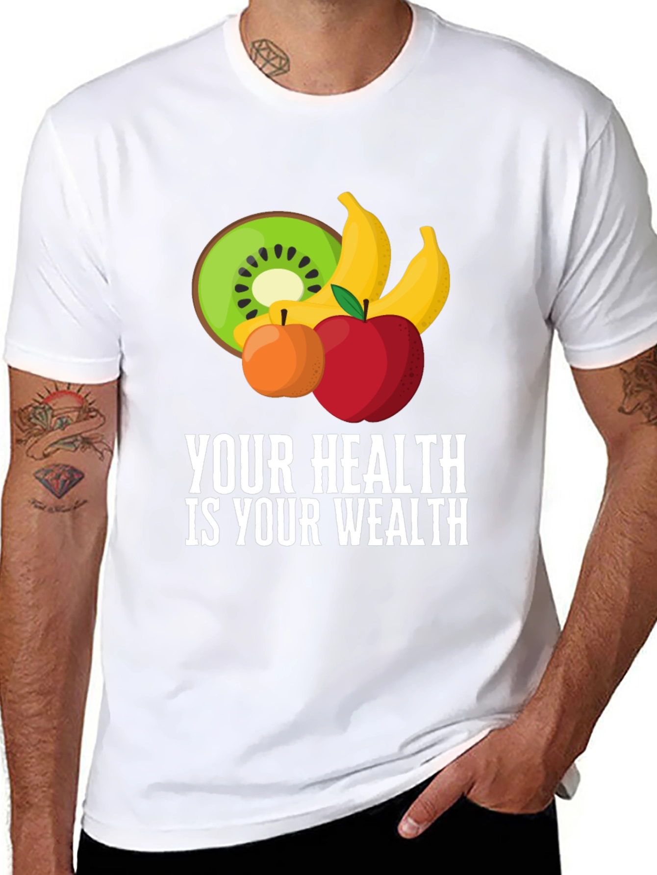 Your Health Is Your Wealth Fruit Tee