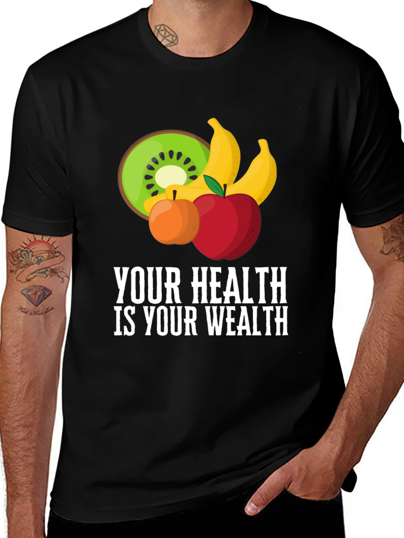 Your Health Is Your Wealth Fruit Tee