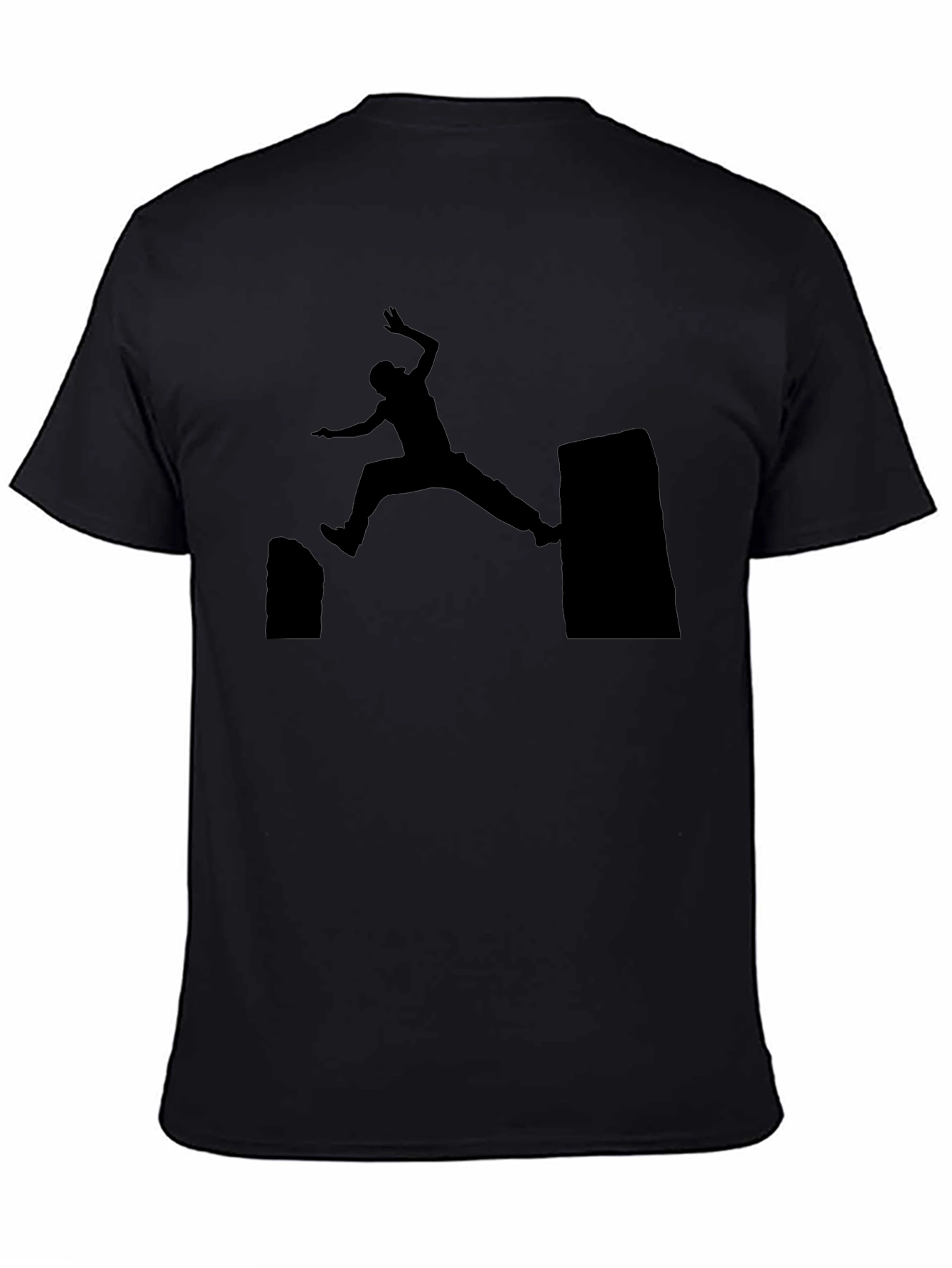 Parkour Silhouette Graphic Tee - Black