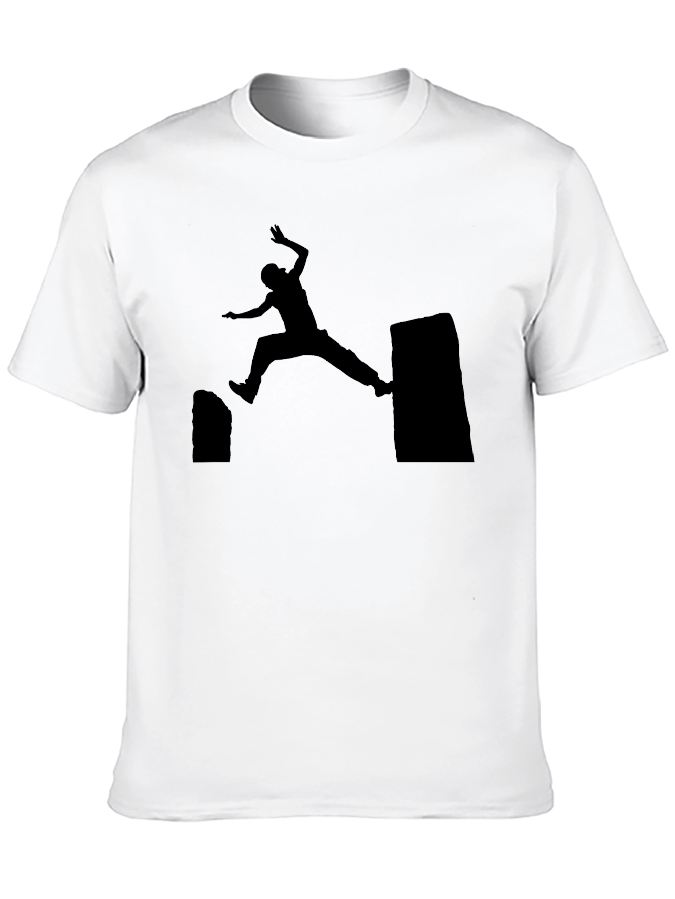 Parkour Silhouette Graphic Tee - Black