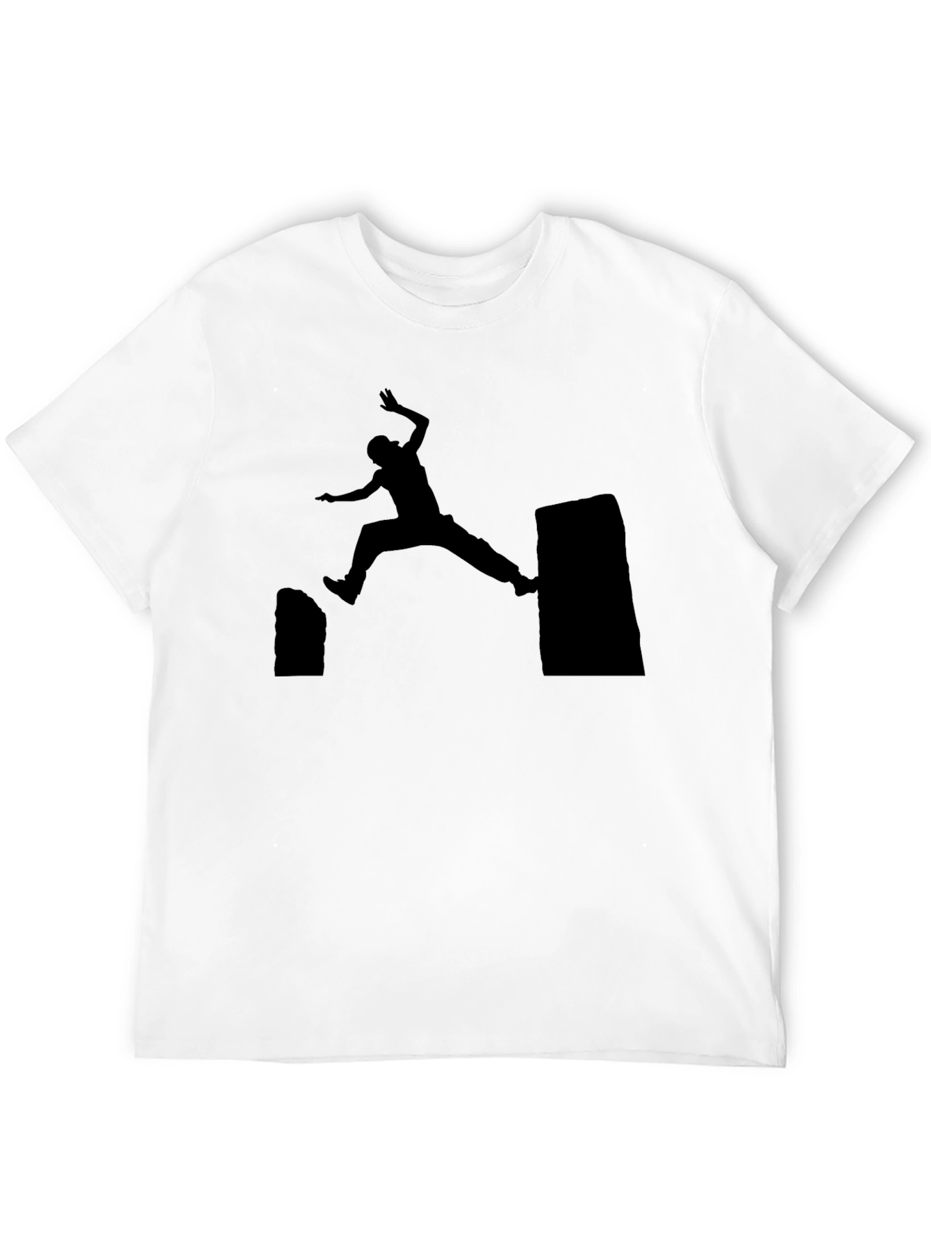 Parkour Silhouette Graphic Tee - Black