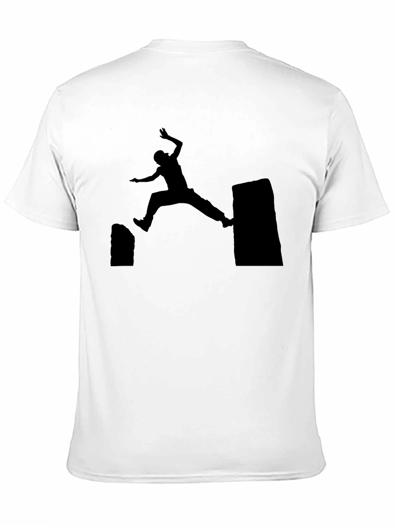 Parkour Silhouette Graphic Tee - Black