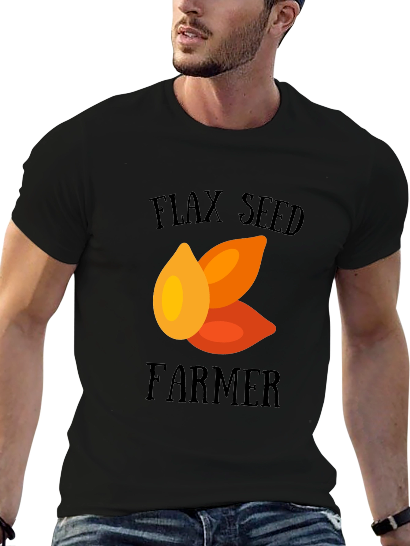 Flax Seed Farmer Graphic Tee - Unique Design