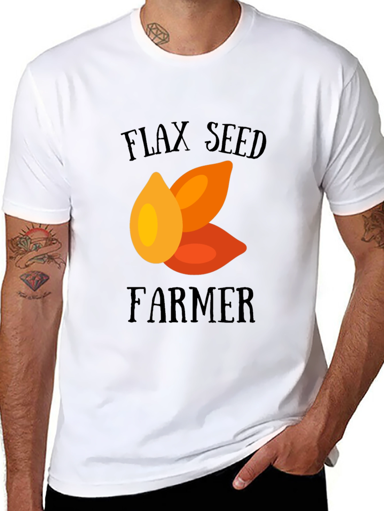 Flax Seed Farmer Graphic Tee - Unique Design