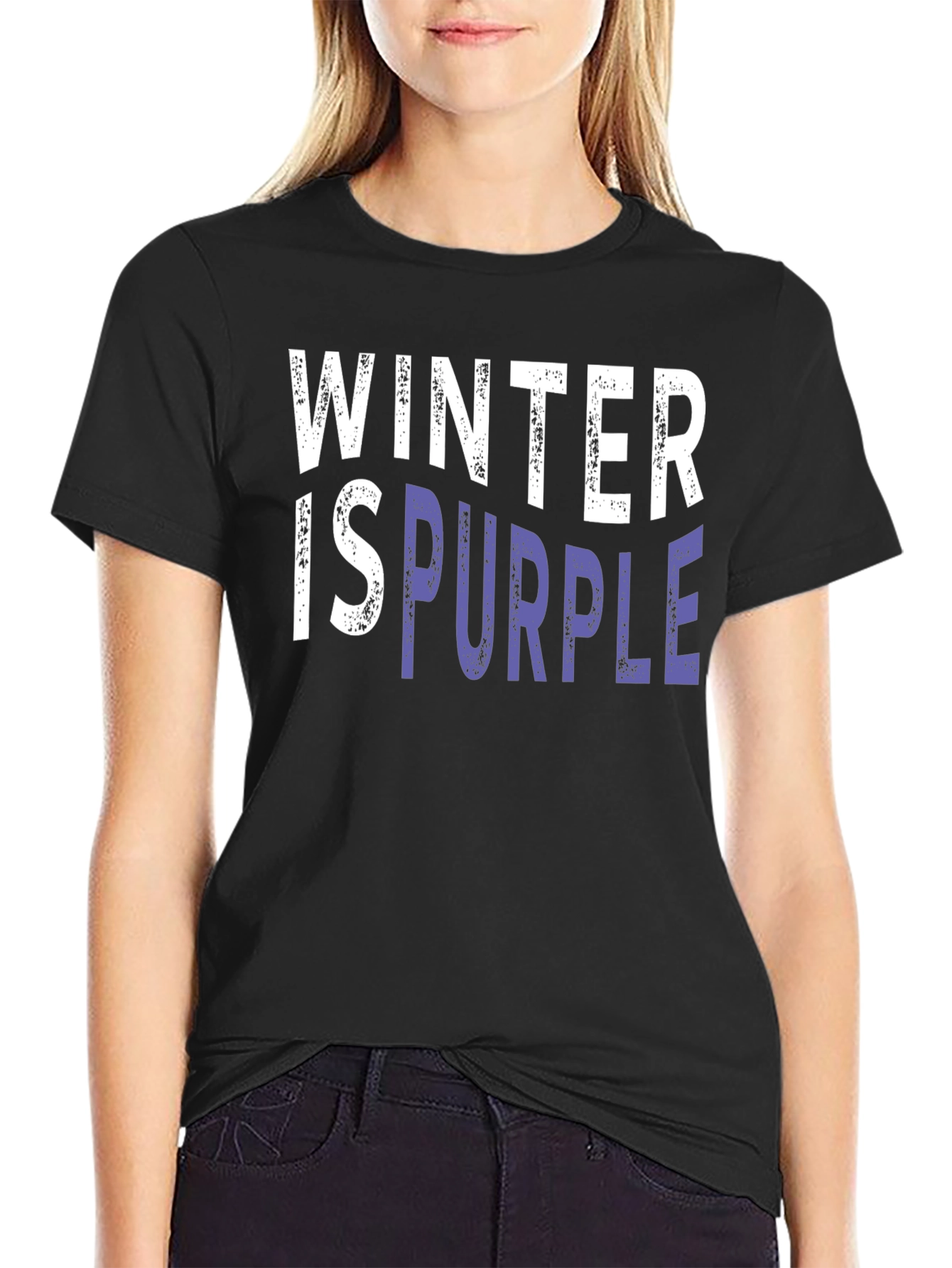 Winter is Purple Graphic T-Shirt