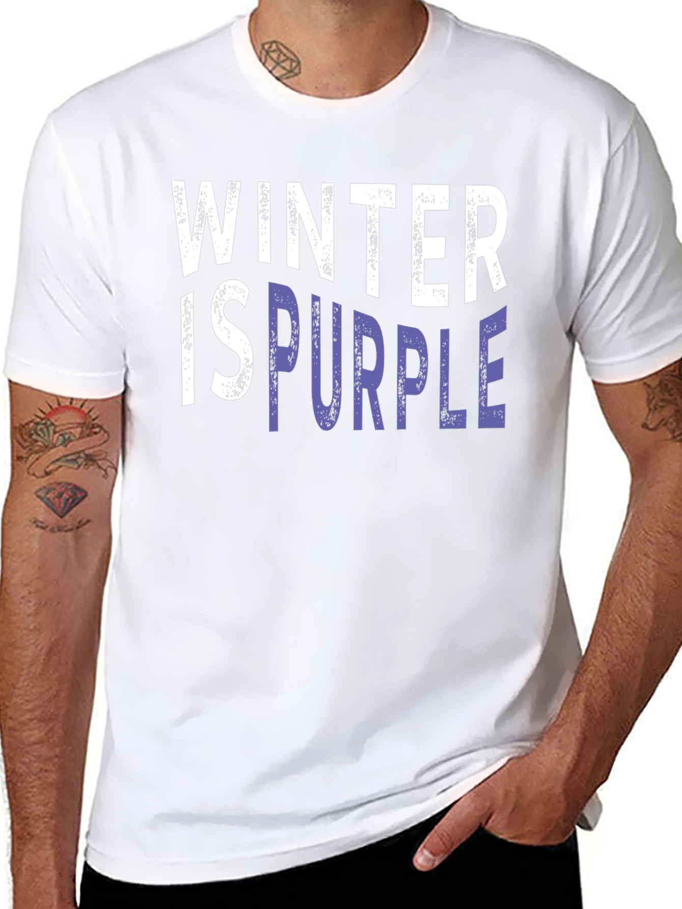 Winter is Purple Graphic T-Shirt