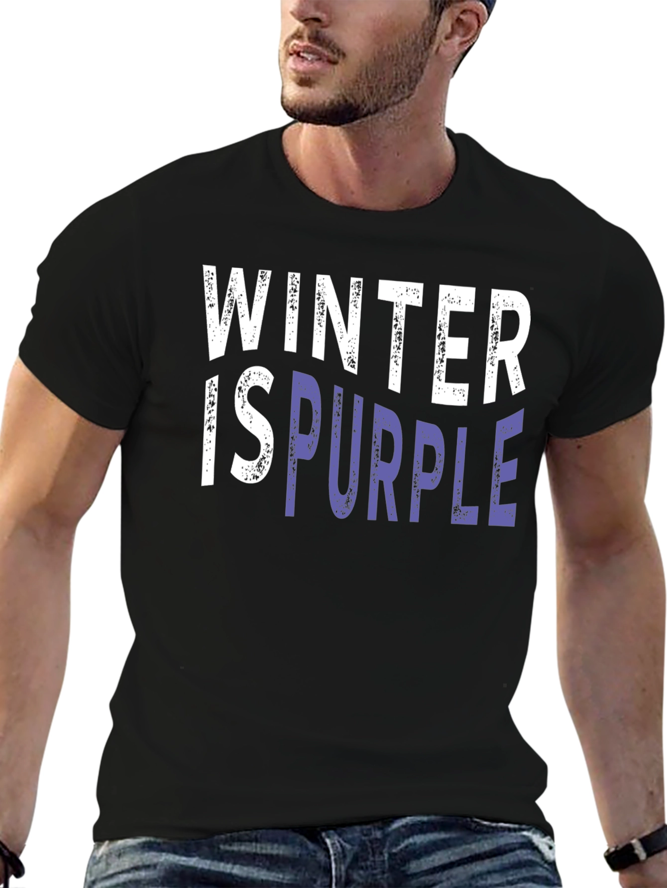 Winter is Purple Graphic T-Shirt