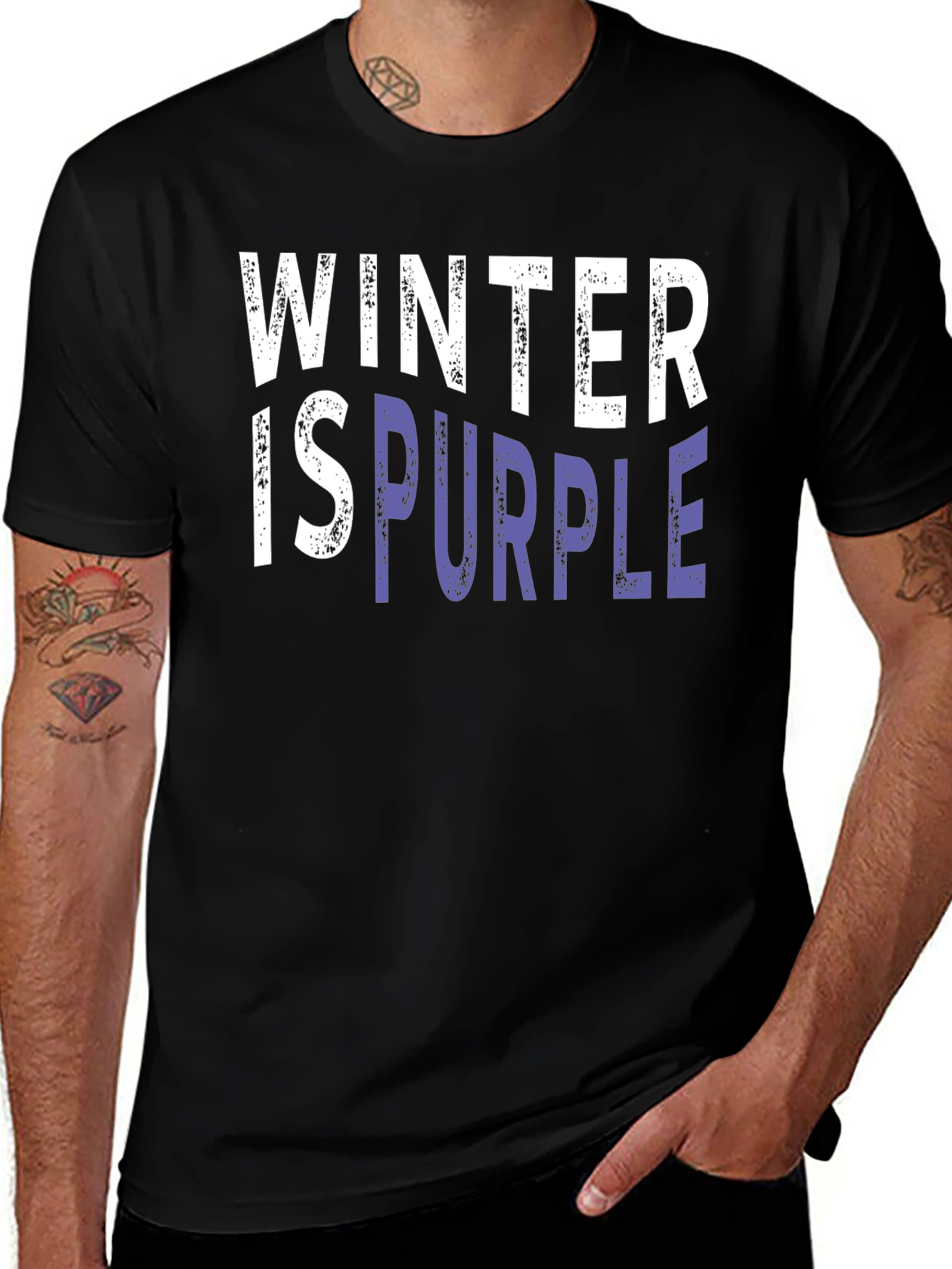 Winter is Purple Graphic T-Shirt