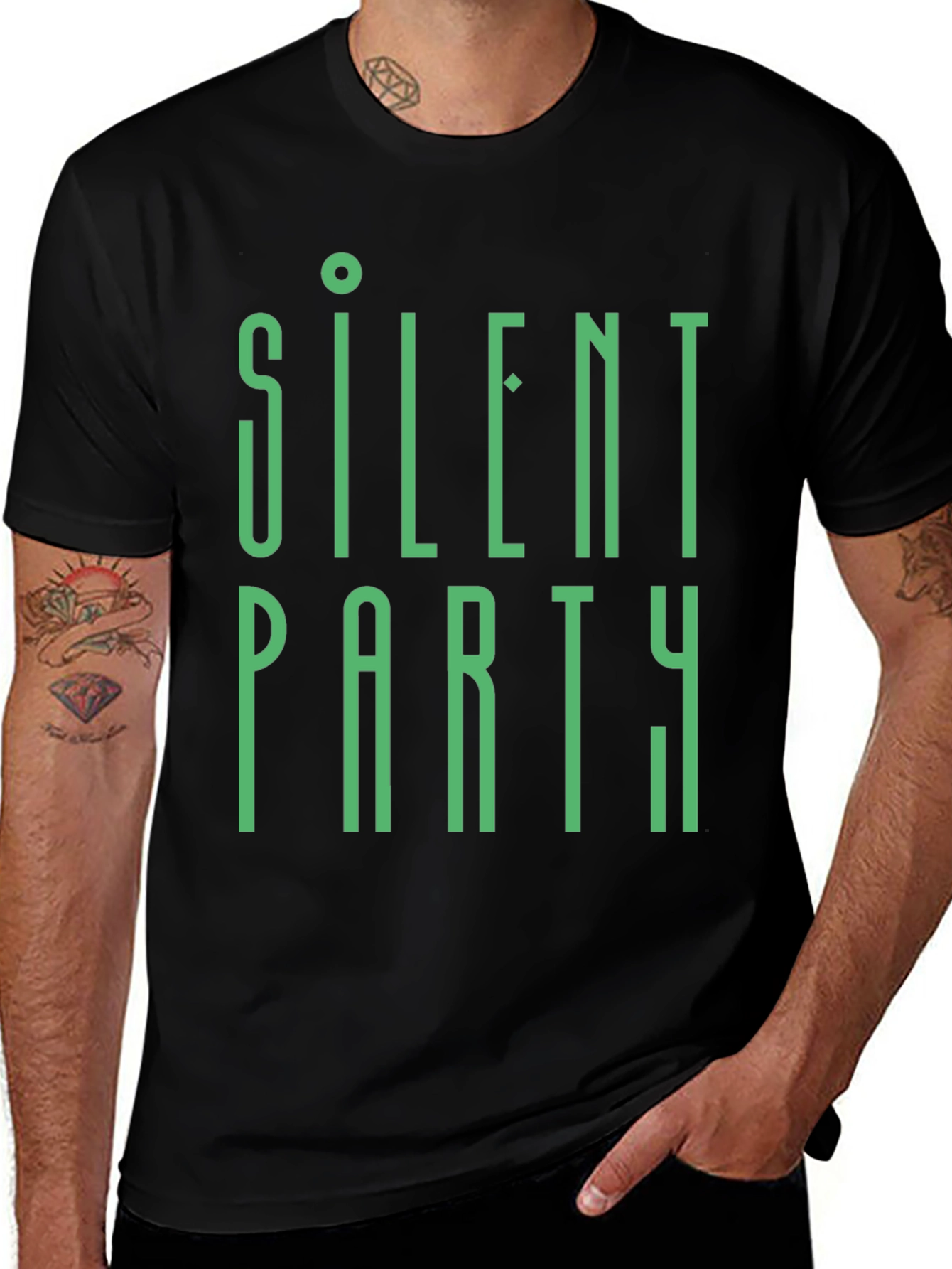 Silent Party Graphic Tee - Modern Style