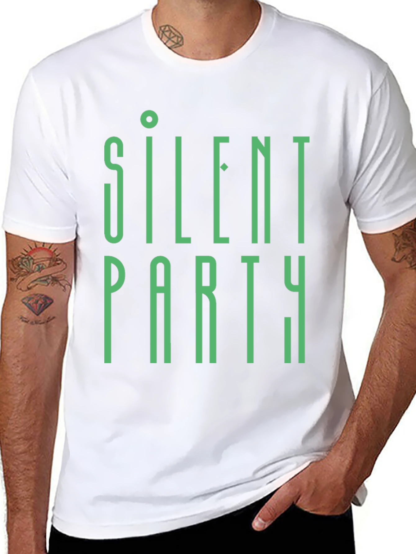Silent Party Graphic Tee - Modern Style