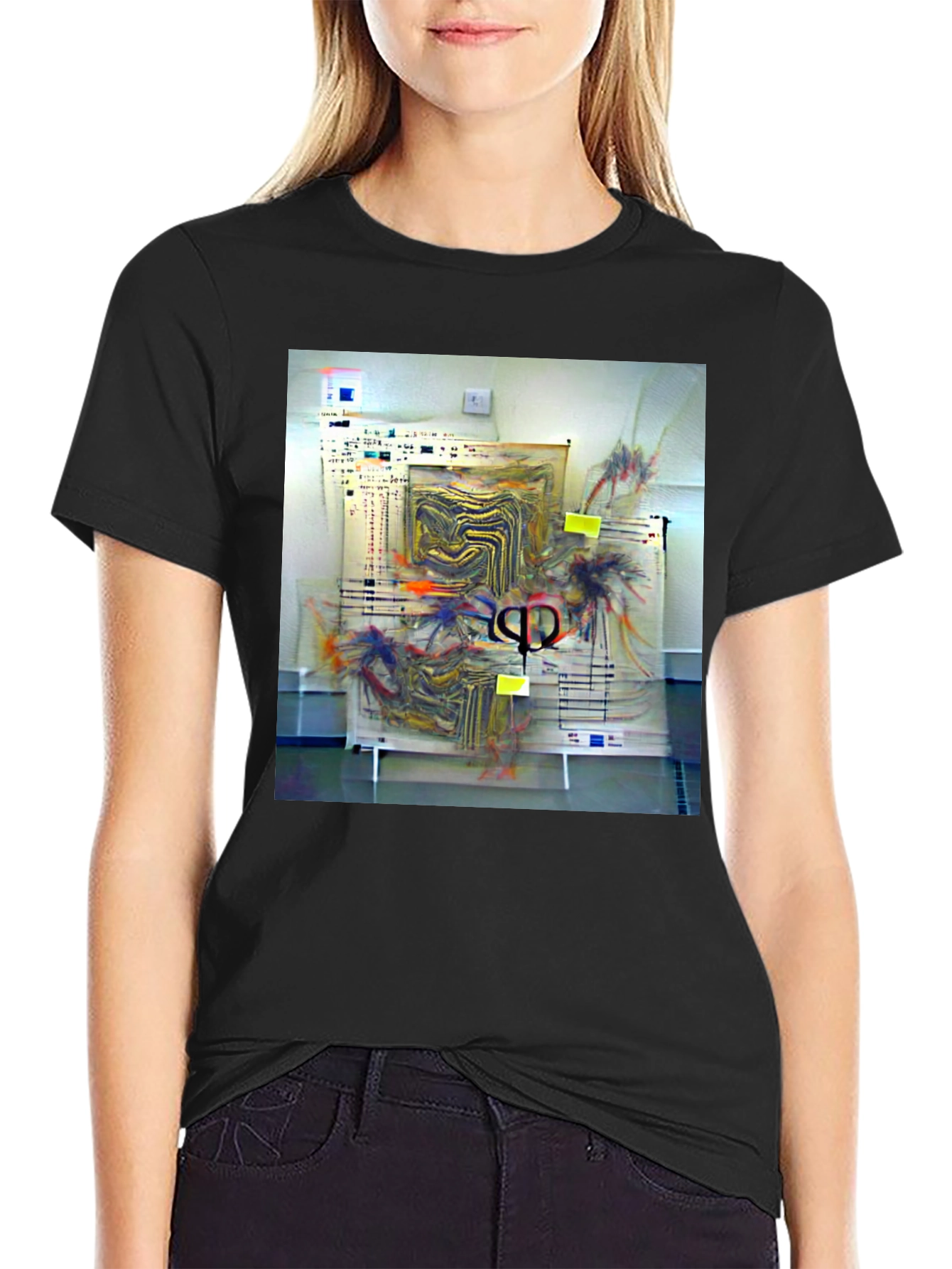 Abstract Art Black T-Shirt