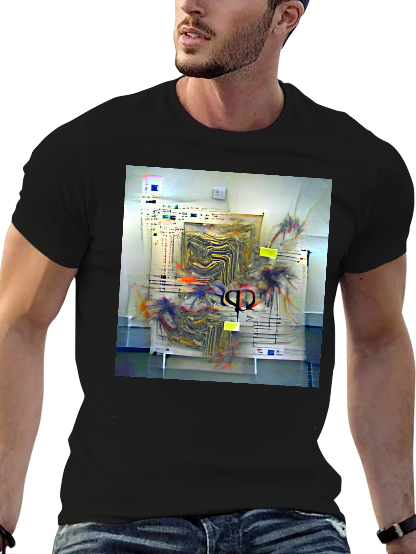 Abstract Art Black T-Shirt