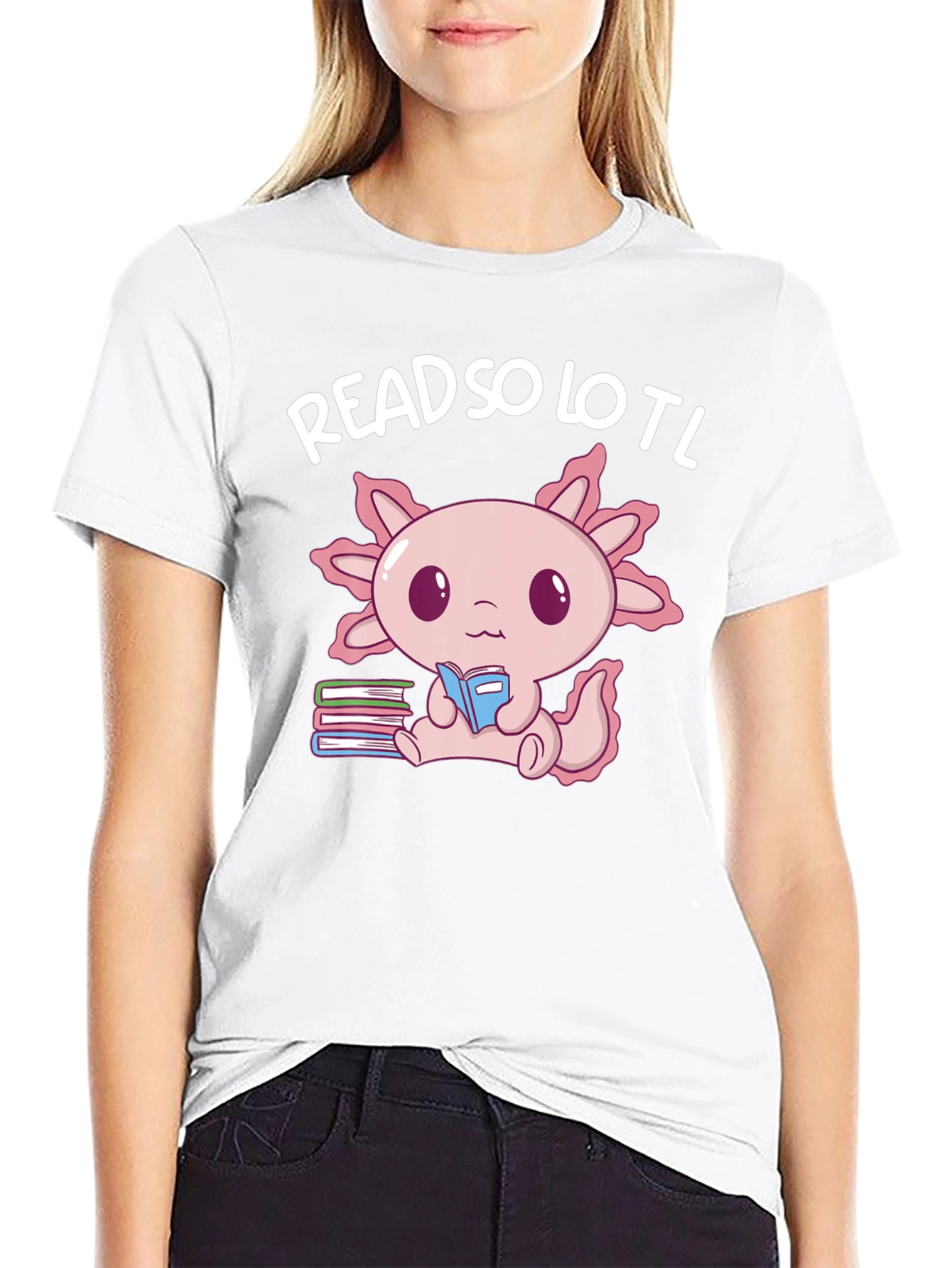 Read So Lotl Axolotl Reading Book T-Shirt