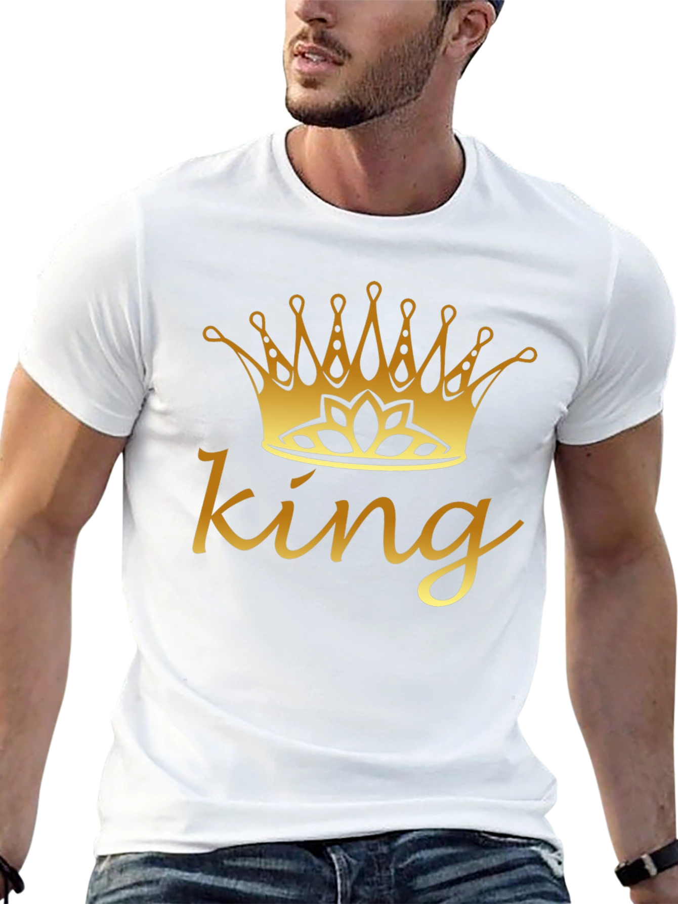 King Crown Graphic Tee - Black Cotton Shirt