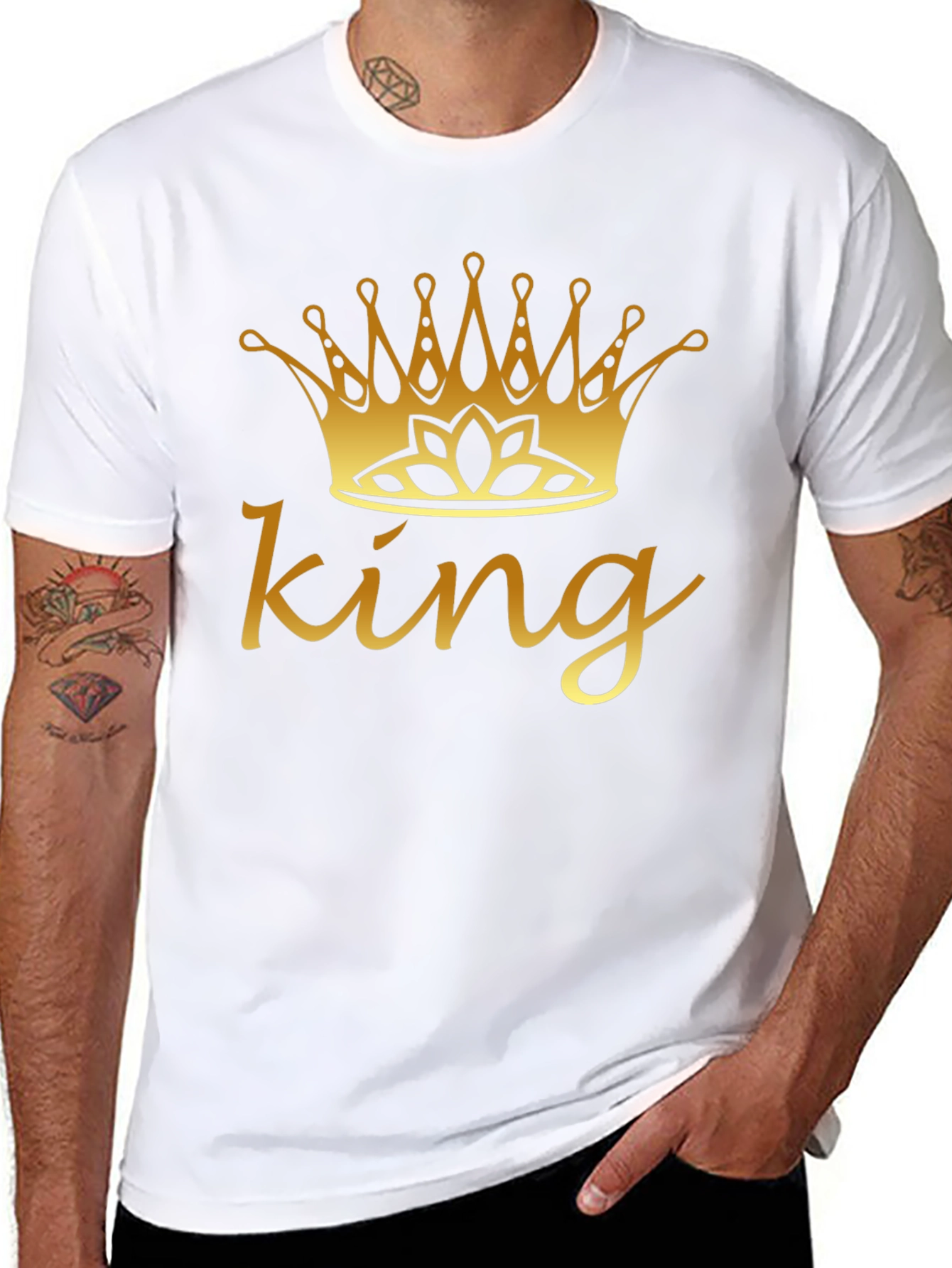 King Crown Graphic Tee - Black Cotton Shirt