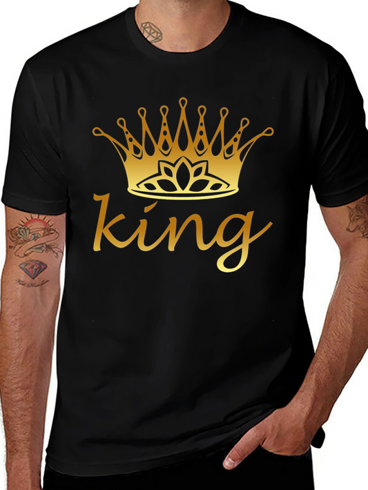 King Crown Graphic Tee - Black Cotton Shirt