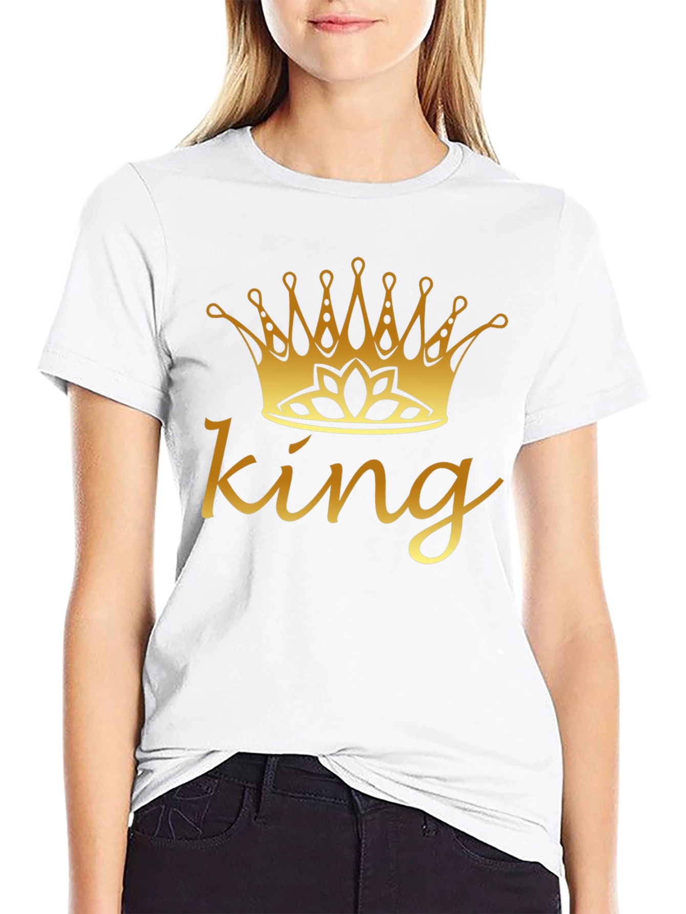 King Crown Graphic Tee - Black Cotton Shirt