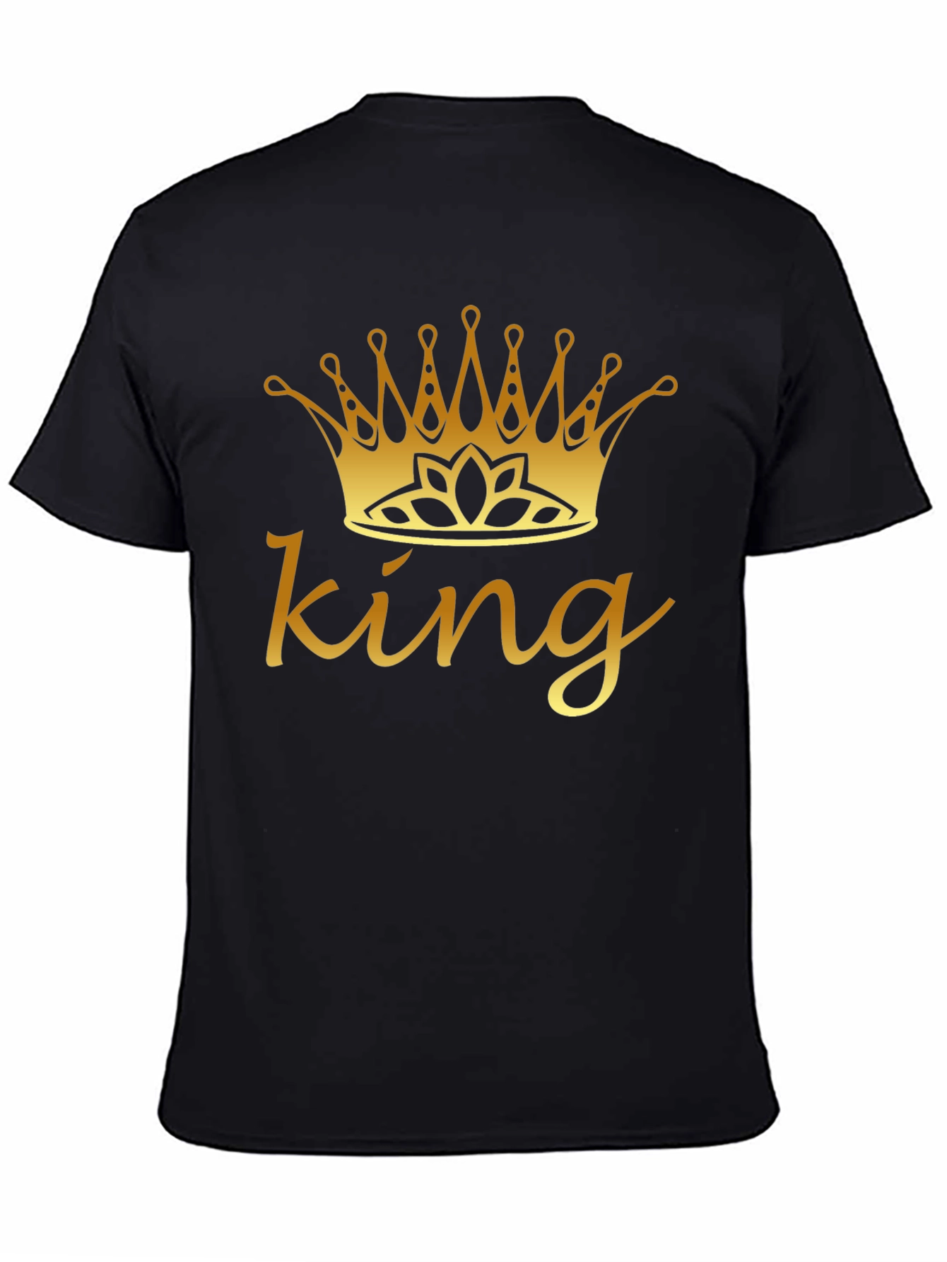 King Crown Graphic Tee - Black Cotton Shirt